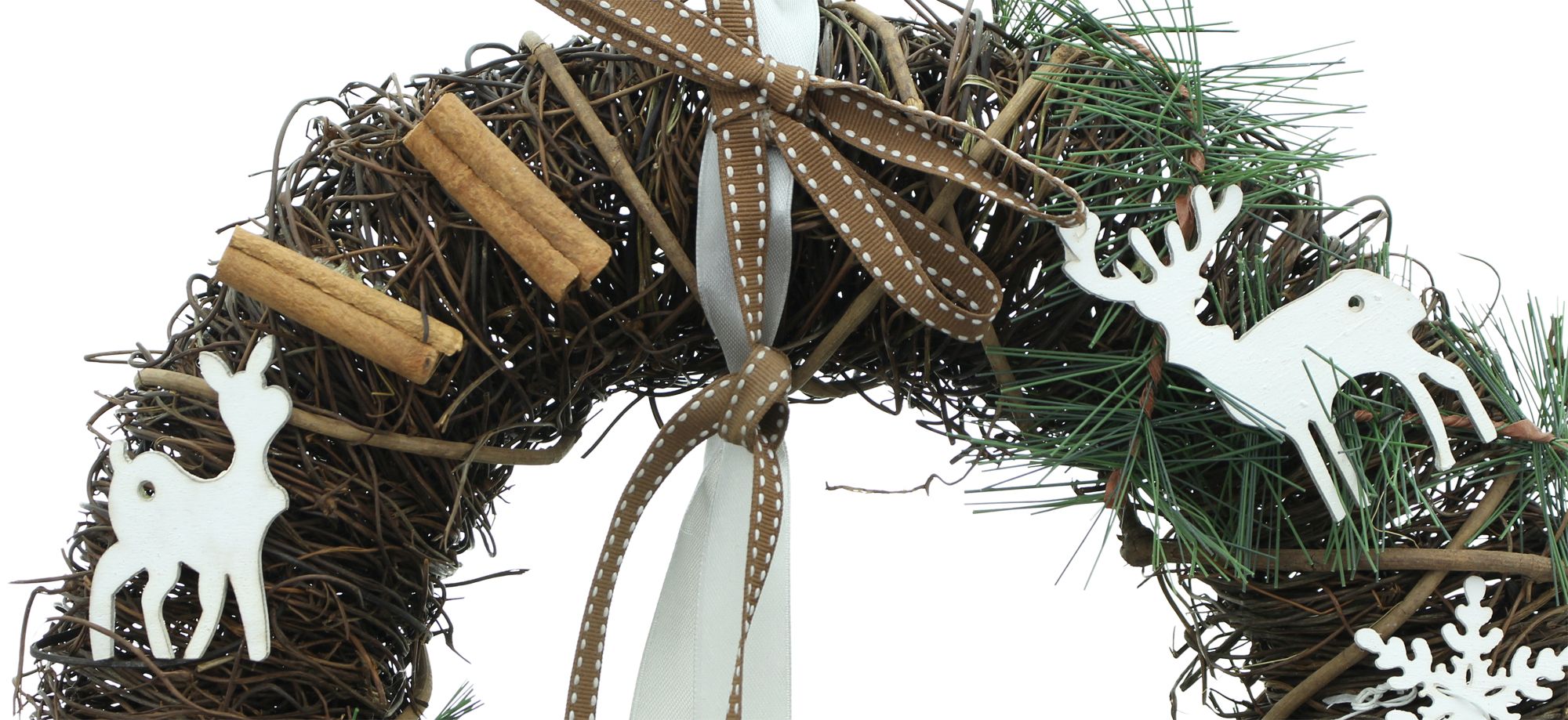 Acheter Couronne "rennes"  dans la boutique en ligne de Frank Flechtwaren pour Couronnes de Noël
