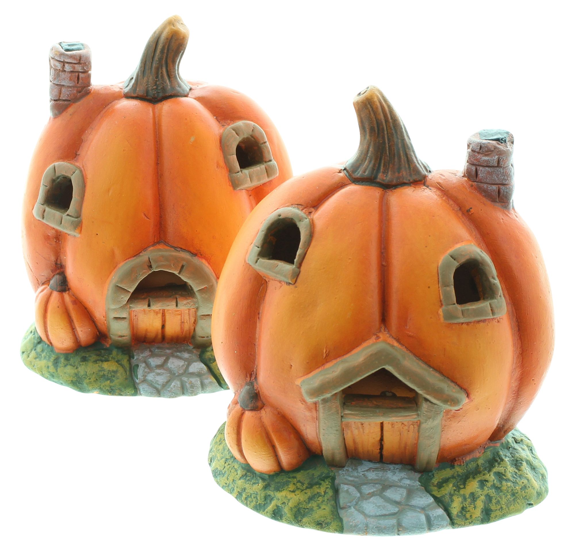 Acheter Lot de 2 maisons citrouilles LED "petits amis"  dans la boutique en ligne de Frank Flechtwaren pour Automne