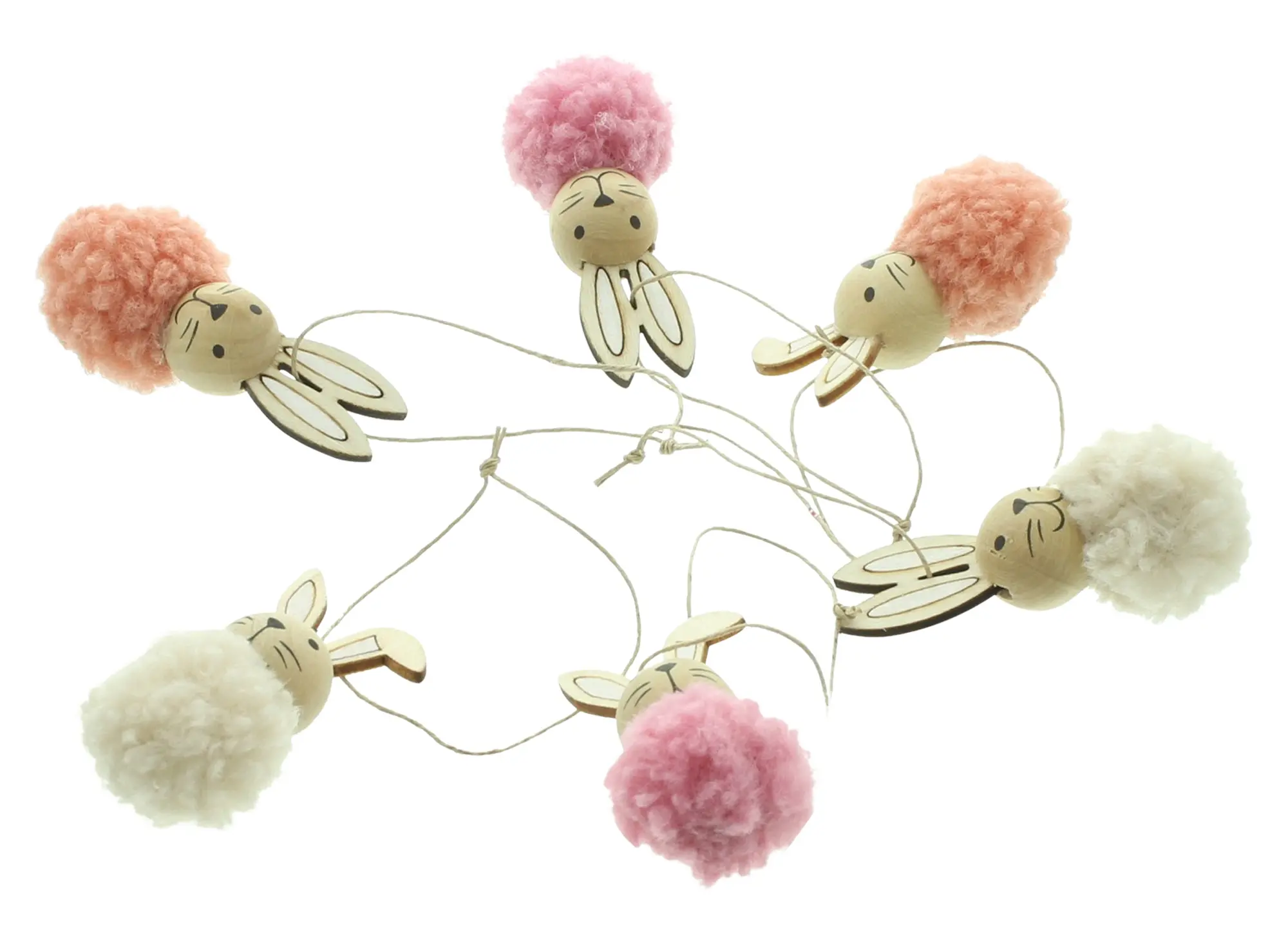 Acheter Lot de 6 suspensions de Pâques "lapins peluches"  dans la boutique en ligne de Frank Flechtwaren pour Décorations à suspendre