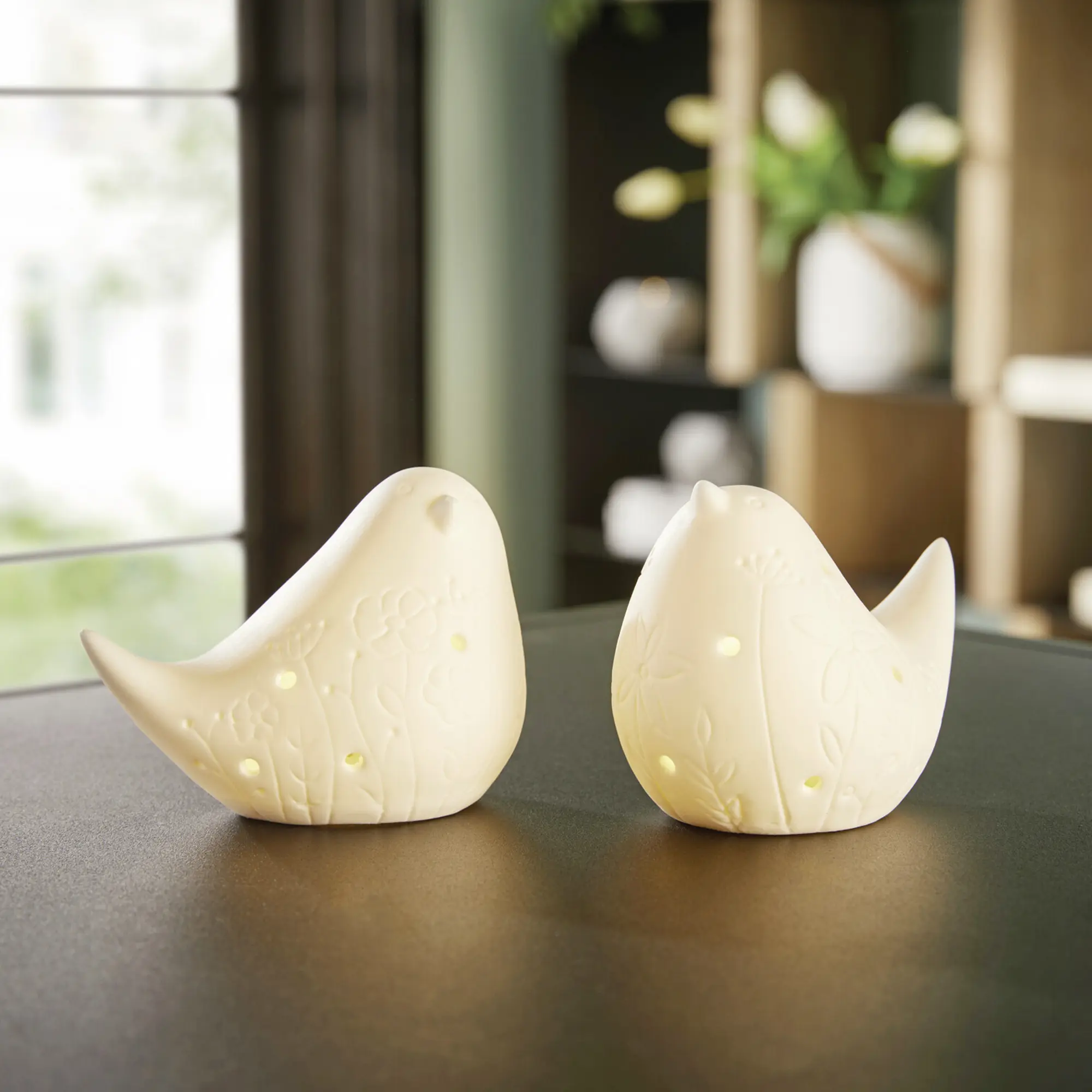 Acheter Lot de 2 oiseaux LED "prairie fleurie"  dans la boutique en ligne de Frank Flechtwaren