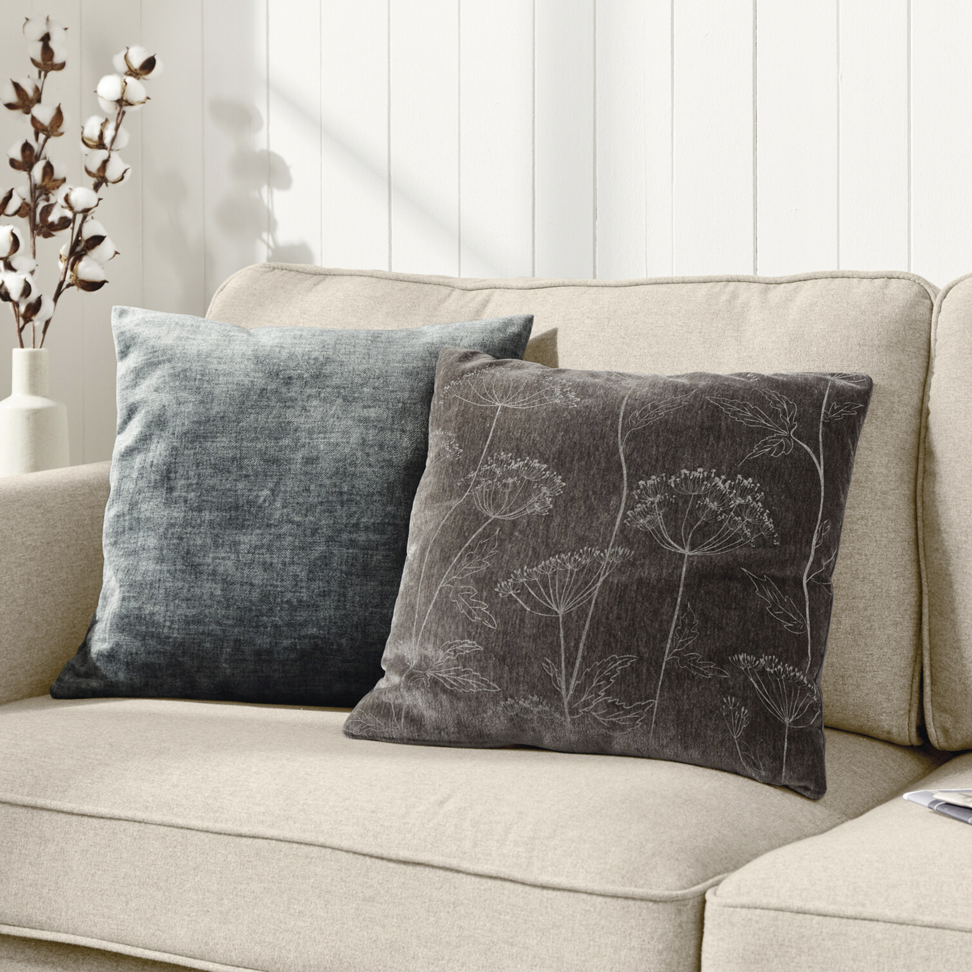 Acheter Housse de coussin "pétrole turquoise"  dans la boutique en ligne de Frank Flechtwaren pour Automne