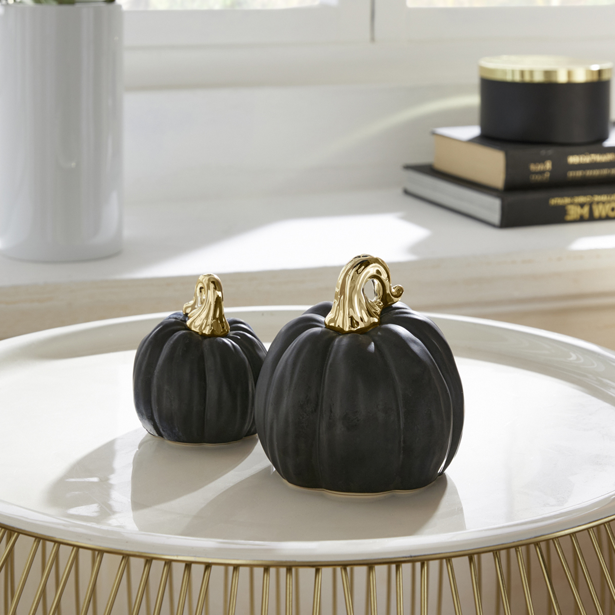 Acheter Lot de 2 citrouilles "Black"  dans la boutique en ligne de Frank Flechtwaren pour Citrouilles