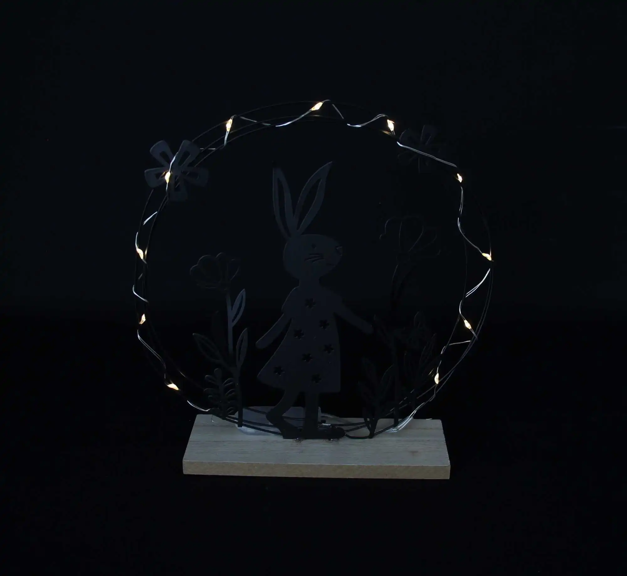 Acheter Anneau LED "petit lapin avec fleur"  dans la boutique en ligne de Frank Flechtwaren pour Pâques