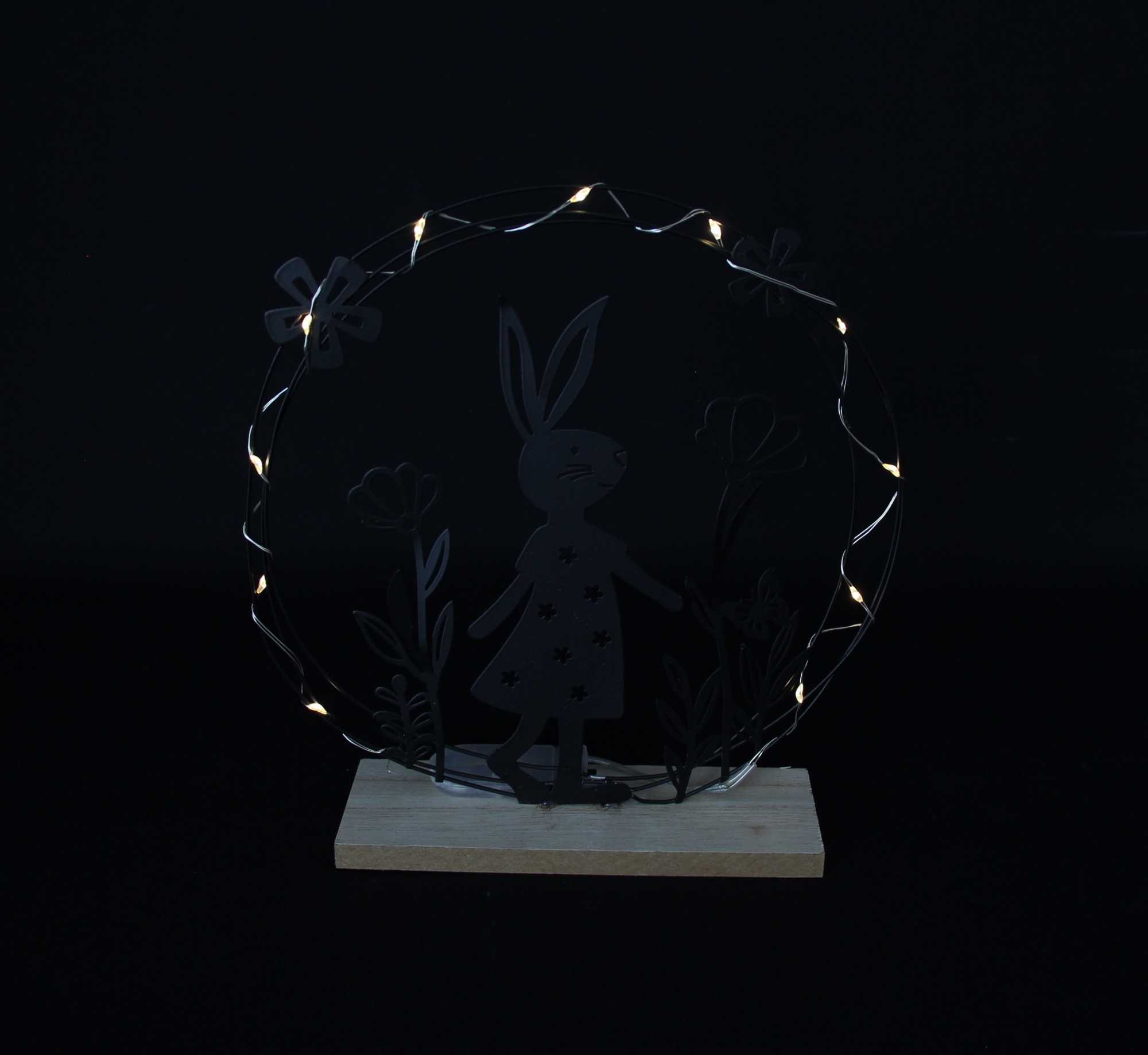 Acheter Anneau LED "petit lapin avec fleur"  dans la boutique en ligne de Frank Flechtwaren pour Pâques
