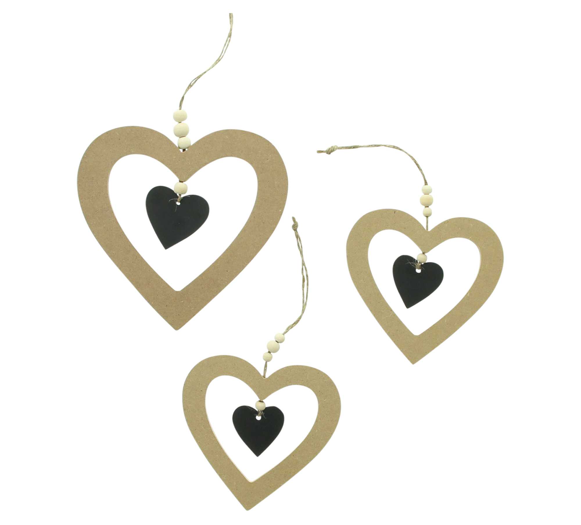 Acheter Lot de 3 suspensions "coeur"  dans la boutique en ligne de Frank Flechtwaren pour Pâques