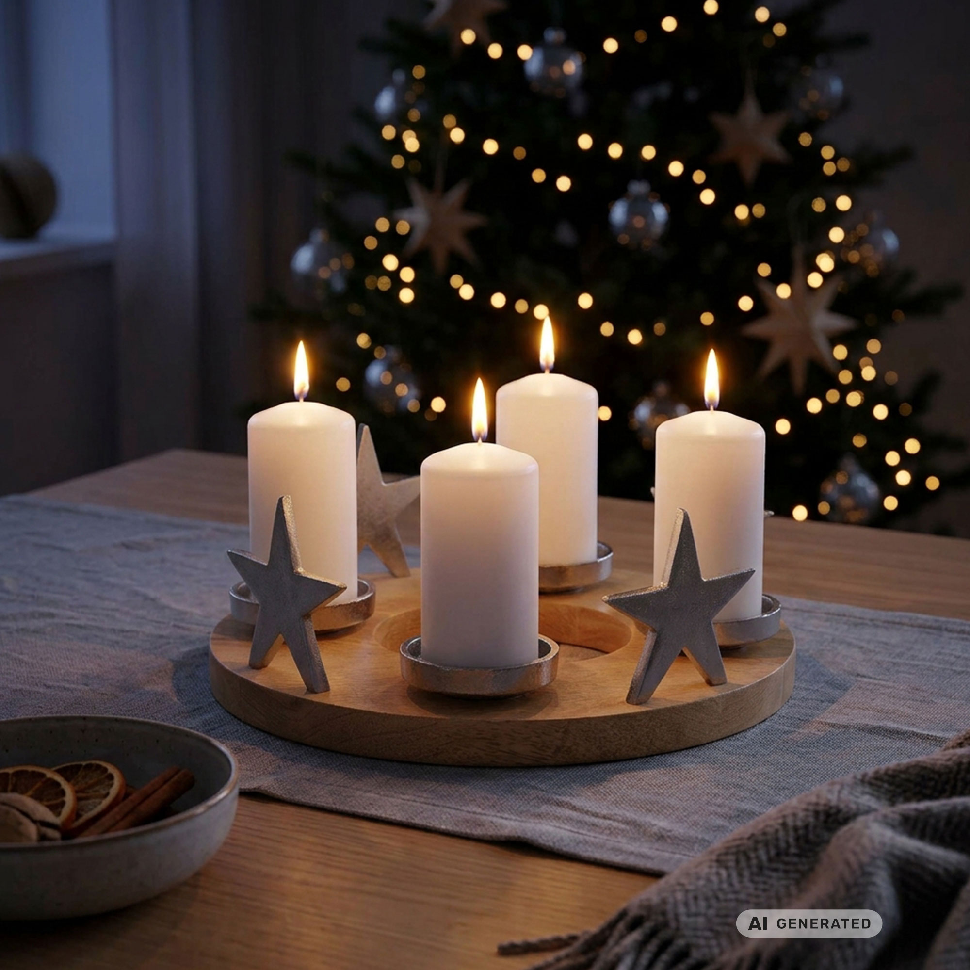 Acheter Lot de 4 bougies "classique"  dans la boutique en ligne de Frank Flechtwaren