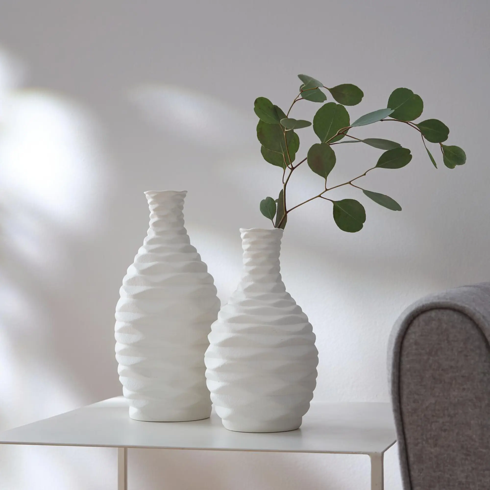 Acheter Lot de 2 vases décoratifs "White"  dans la boutique en ligne de Frank Flechtwaren