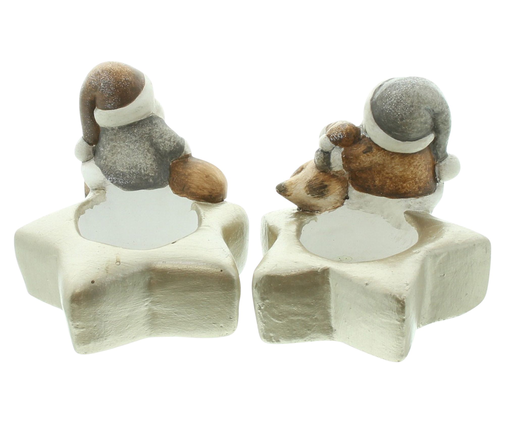 Acheter Lot de 2 bougeoirs "étoile avec Père Noël"  dans la boutique en ligne de Frank Flechtwaren pour Noël