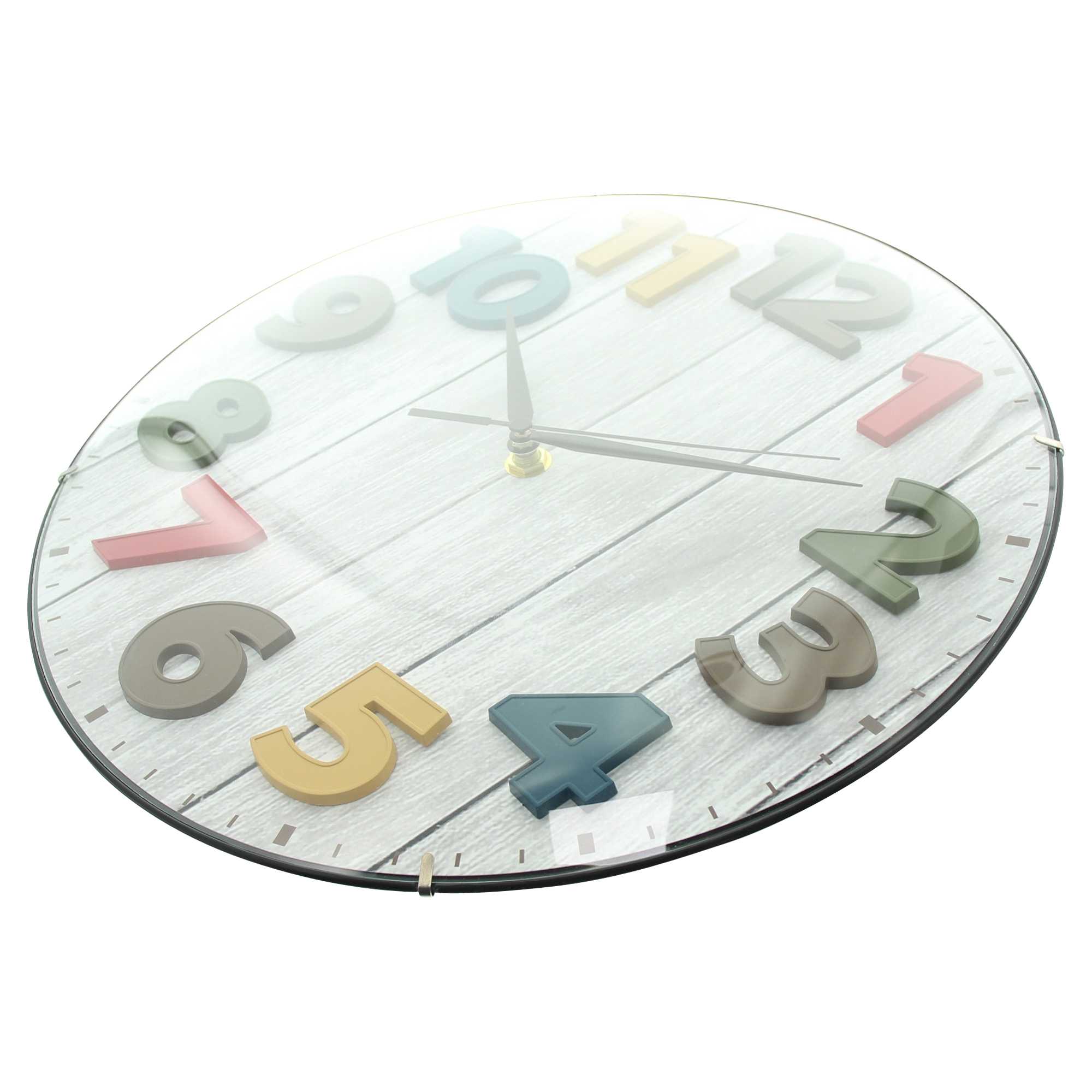 Acheter Horloge murale "Colorful"  dans la boutique en ligne de Frank Flechtwaren pour Horloges