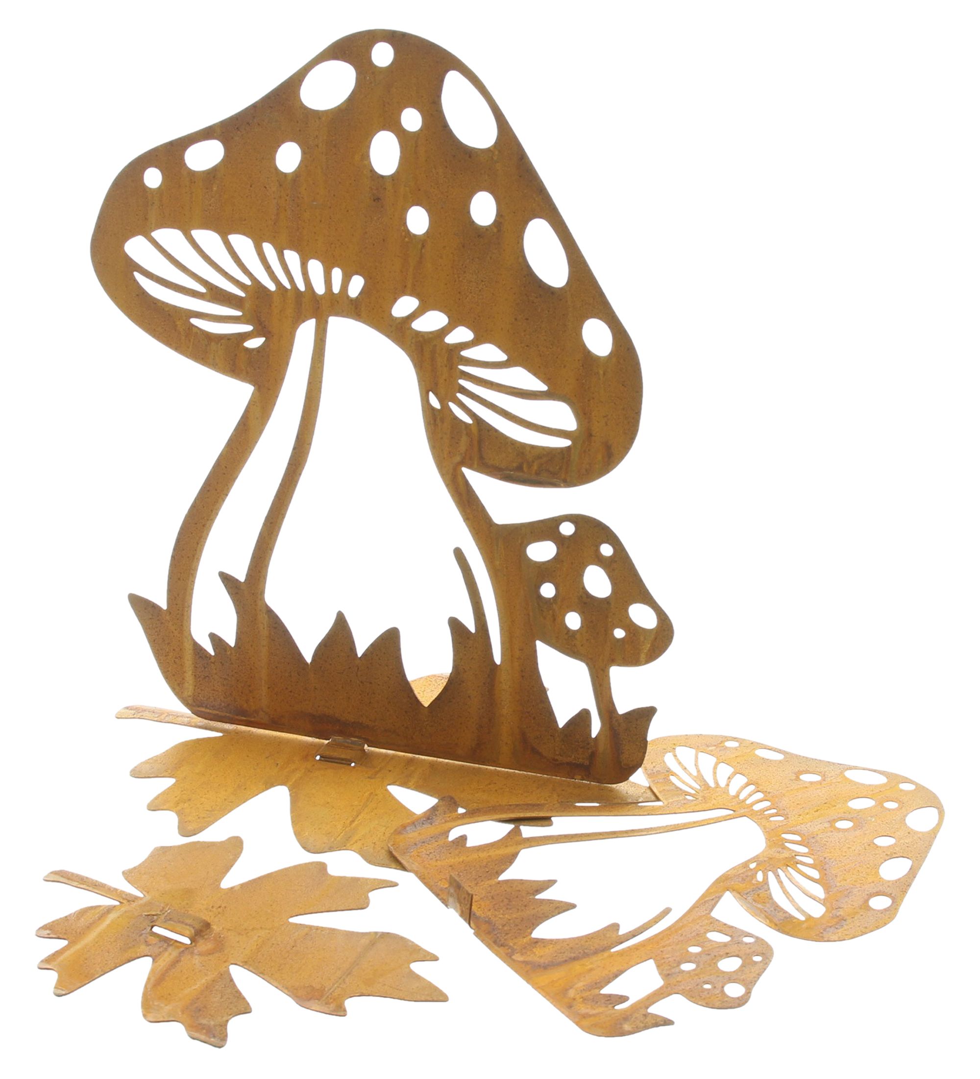 Acheter Lot de 2 décorations métalliques "champignon"  dans la boutique en ligne de Frank Flechtwaren pour Jardin d'automne