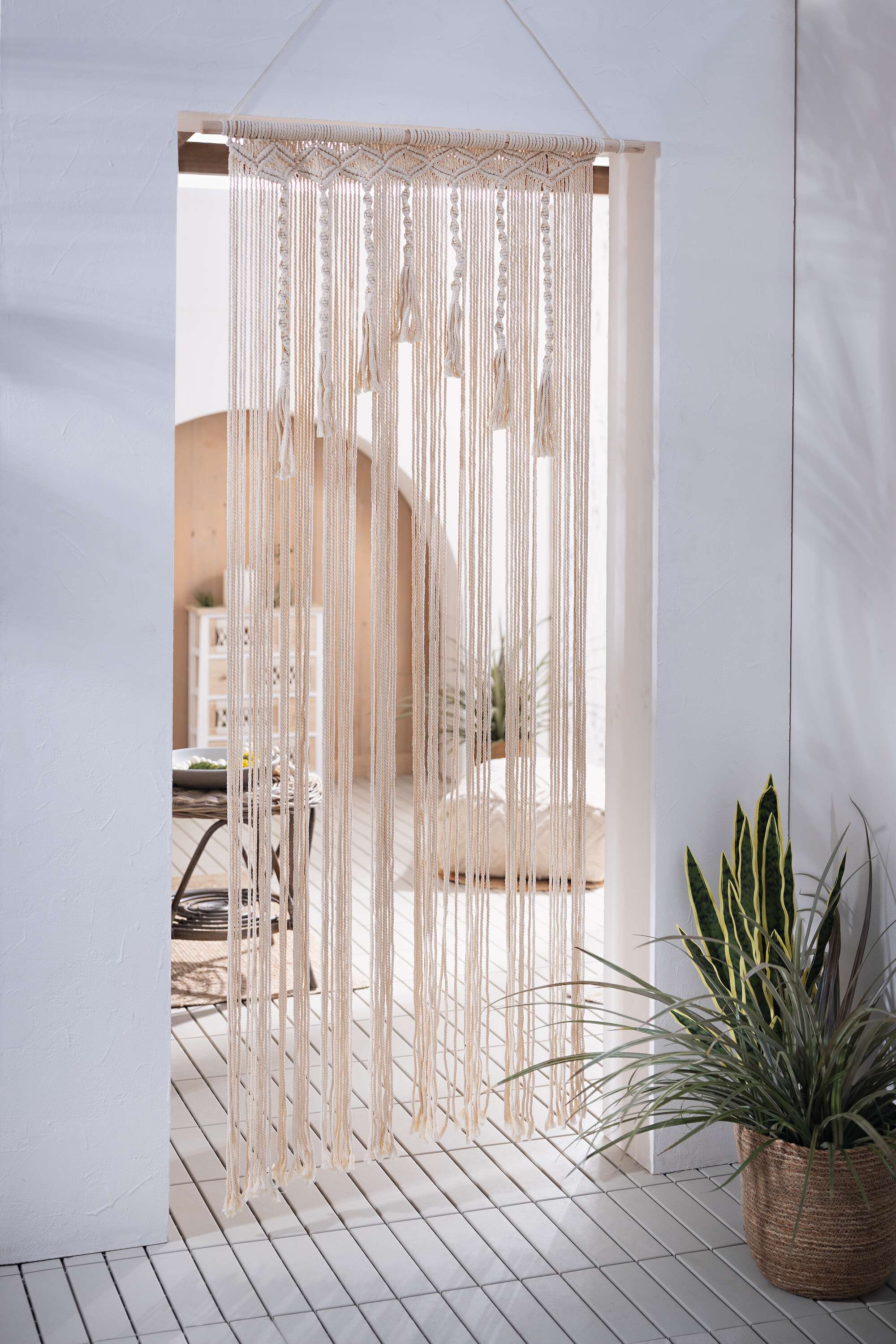 Acheter Rideau de porte "macramé"  dans la boutique en ligne de Frank Flechtwaren pour Rideaux de porte