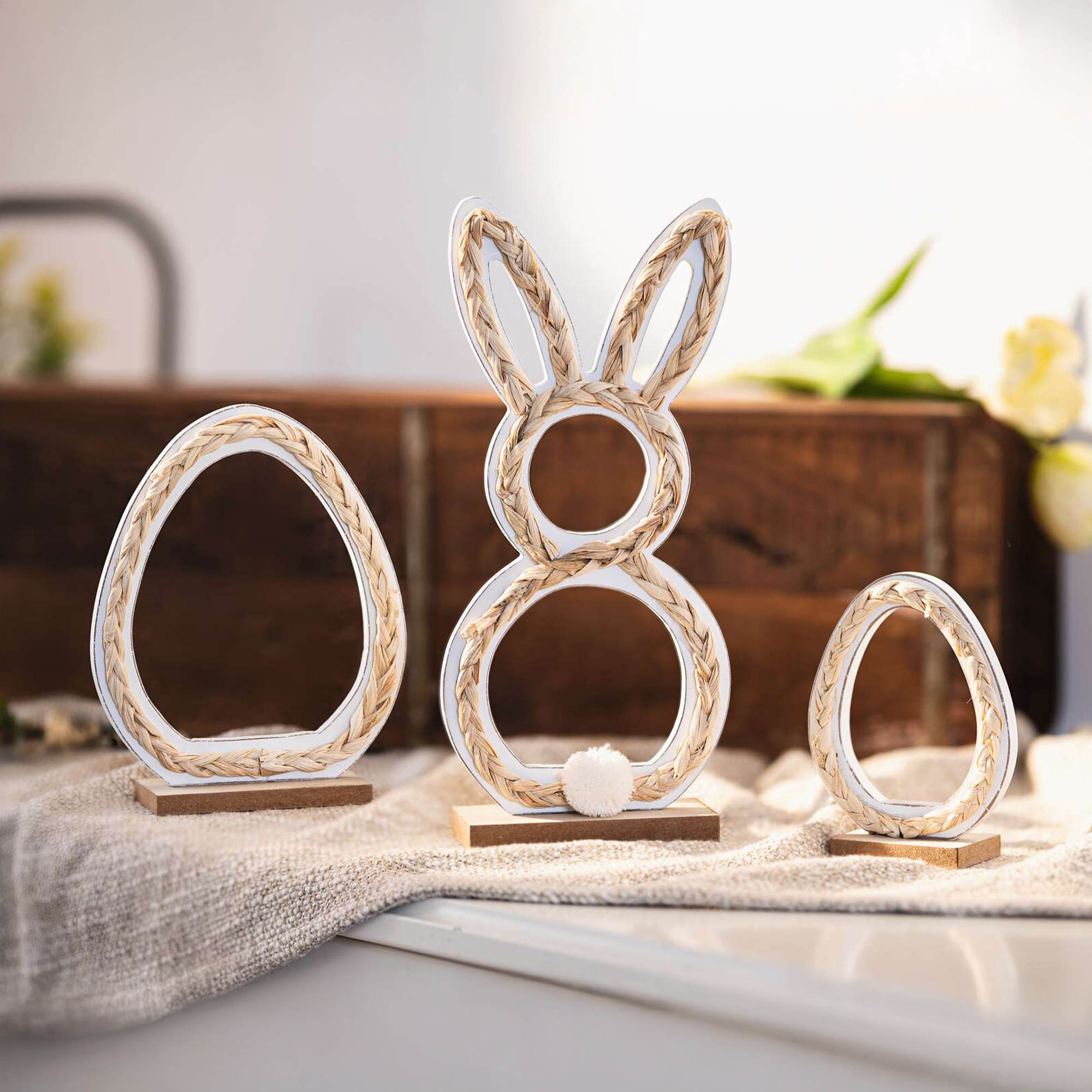 Acheter Lot de 3 décorations de Pâques "nature"  dans la boutique en ligne de Frank Flechtwaren pour Pâques