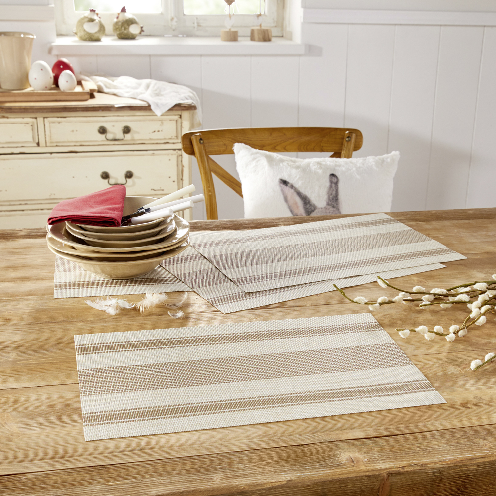 Acheter Lot de 4 sets de table "rayures"  dans la boutique en ligne de Frank Flechtwaren