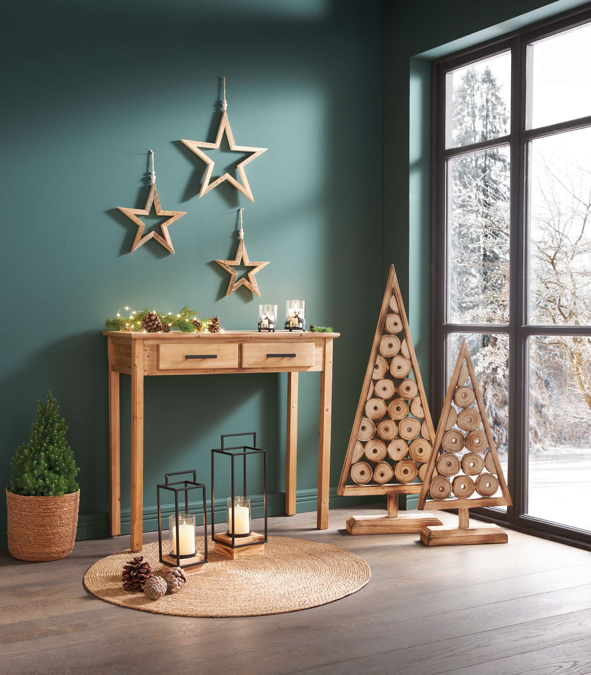 Acheter Lot de 2 décorations en bois "Sapin"  dans la boutique en ligne de Frank Flechtwaren pour Sapins