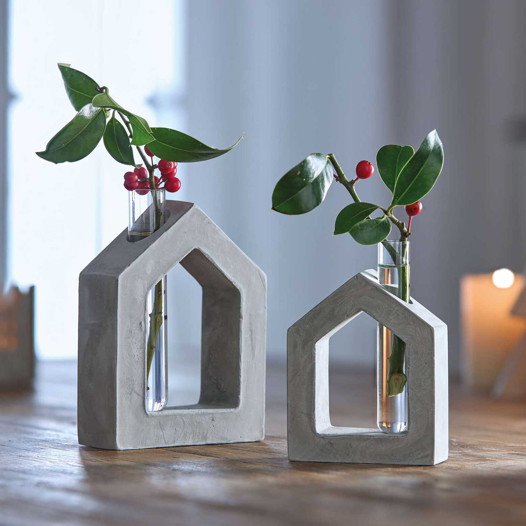 Acheter Lot de 2 maisonnettes avec soliflores  dans la boutique en ligne de Frank Flechtwaren pour Pâques