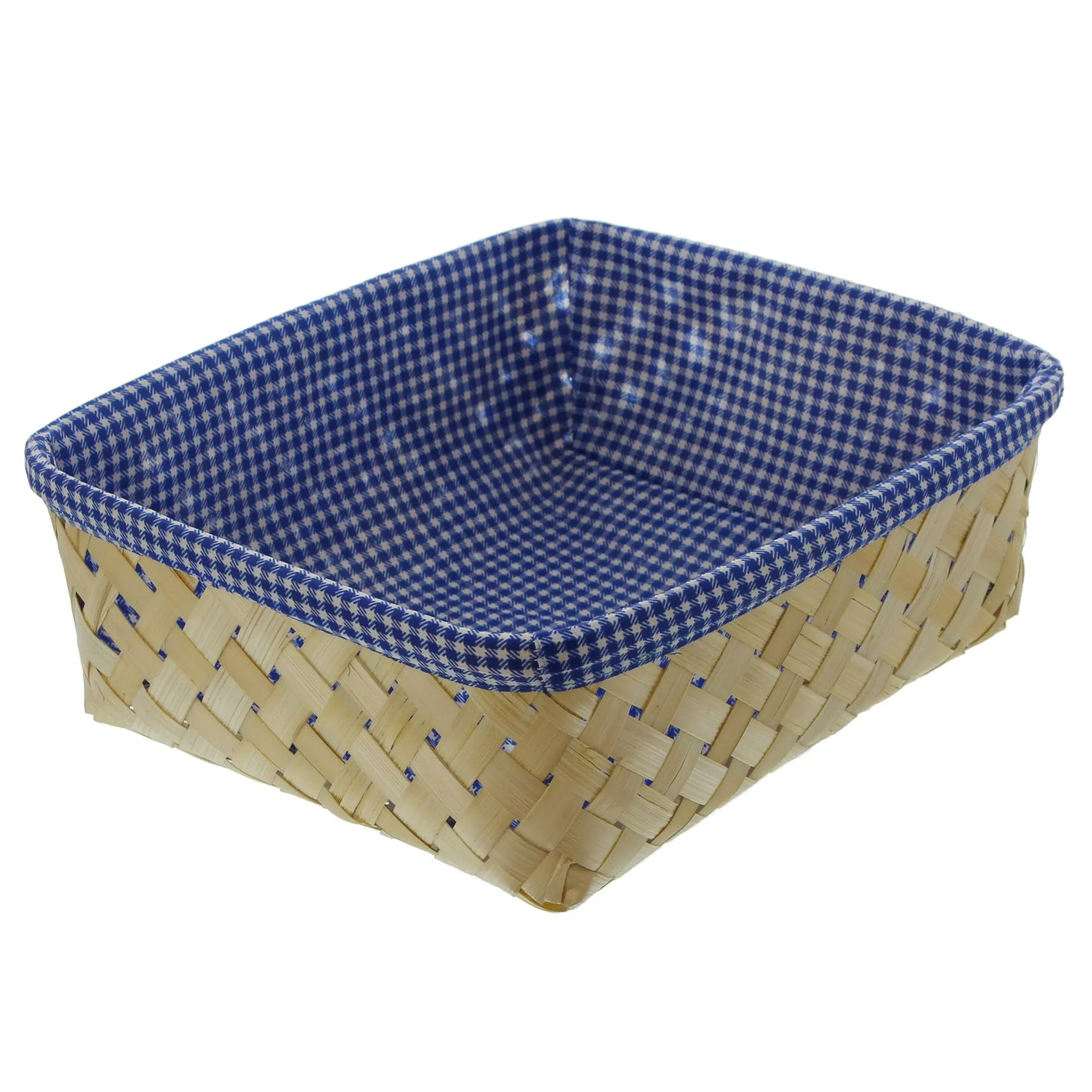 Acheter Panier en bambou "carreaux bleus"  dans la boutique en ligne de Frank Flechtwaren pour Cuisine