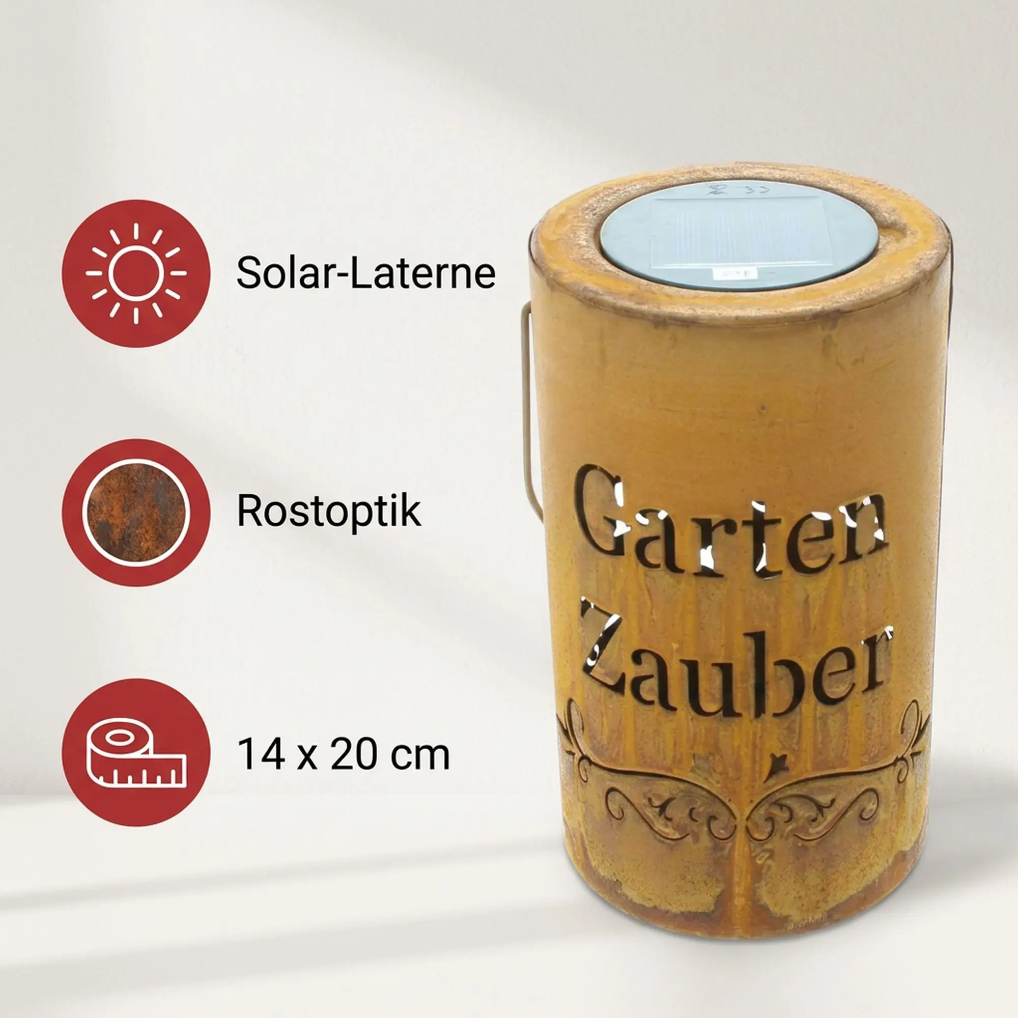 Acheter Lanterne solaire "Gartenzauber"  dans la boutique en ligne de Frank Flechtwaren pour Jardin de Pâques coloré