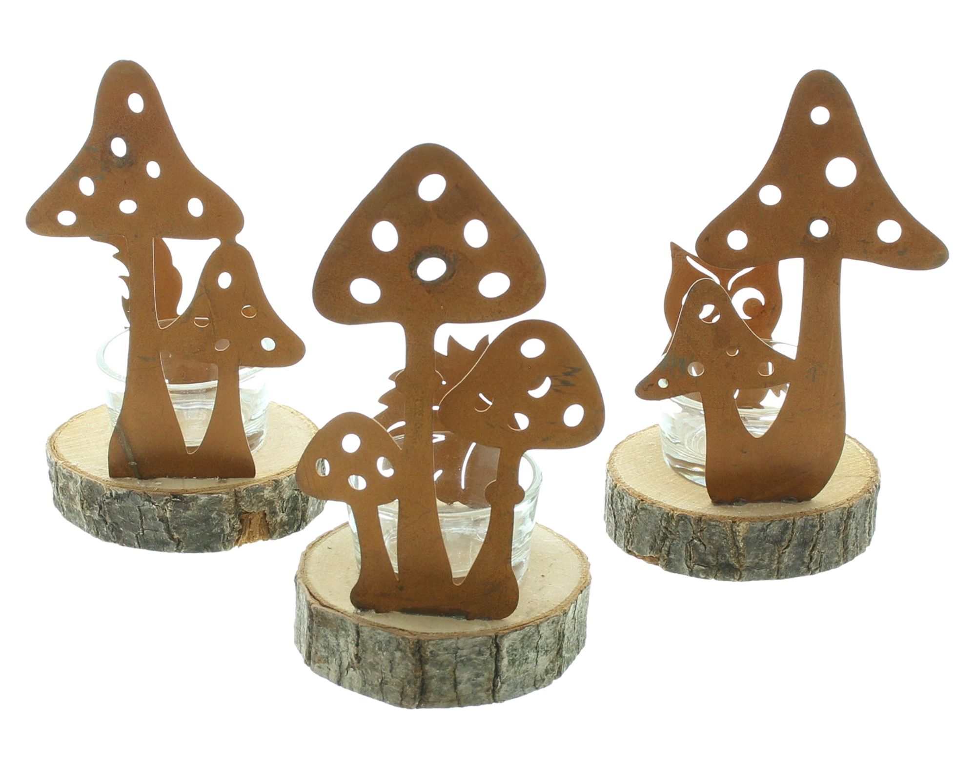 Acheter Lot de 3 bougeoirs "automne"  dans la boutique en ligne de Frank Flechtwaren pour Automne