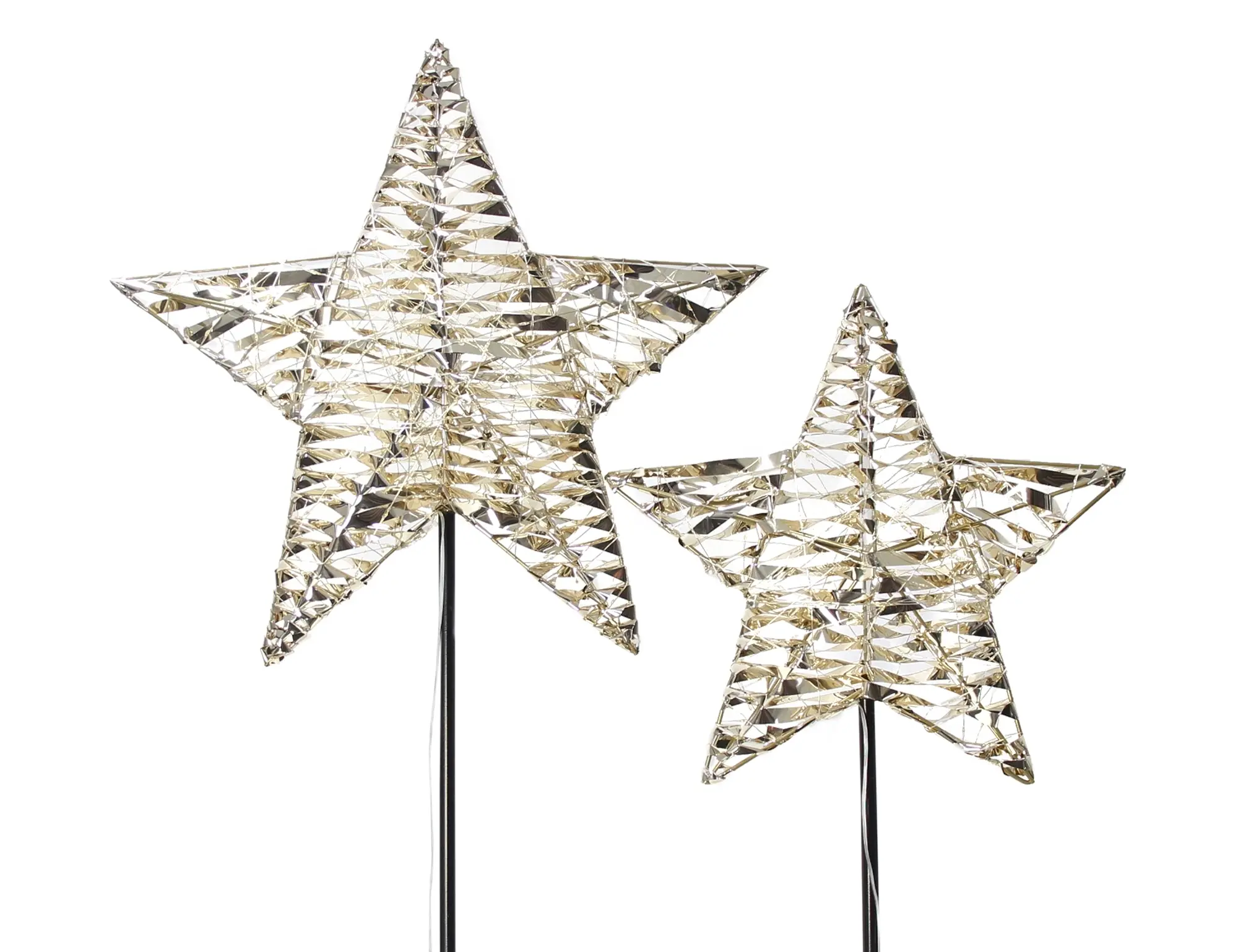 Acheter Lot de 2 étoiles LED "Goldstar"  dans la boutique en ligne de Frank Flechtwaren pour Étoiles