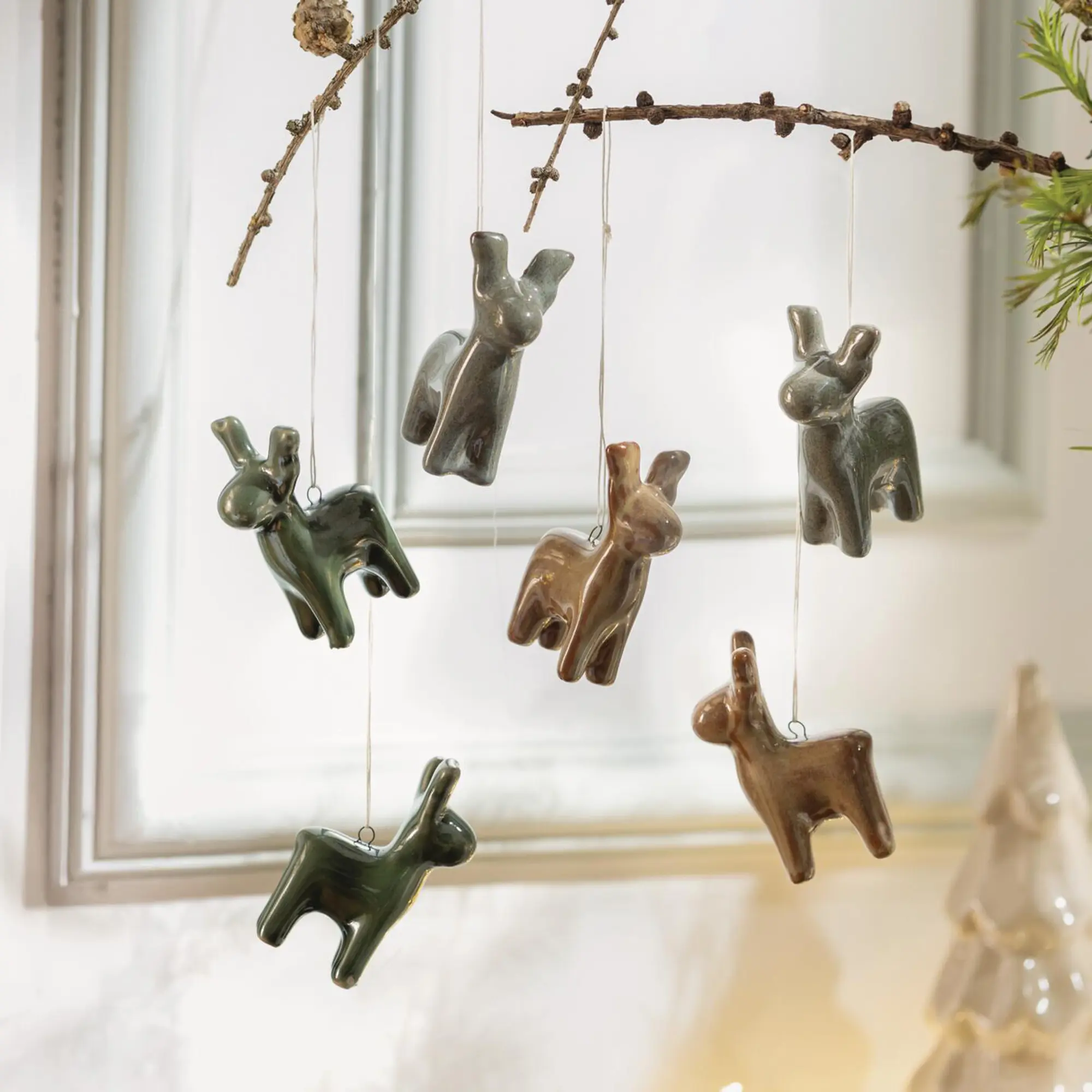 Acheter Suspensions décoratives « Renne », lot de 6 dans la boutique en ligne de Frank Flechtwaren