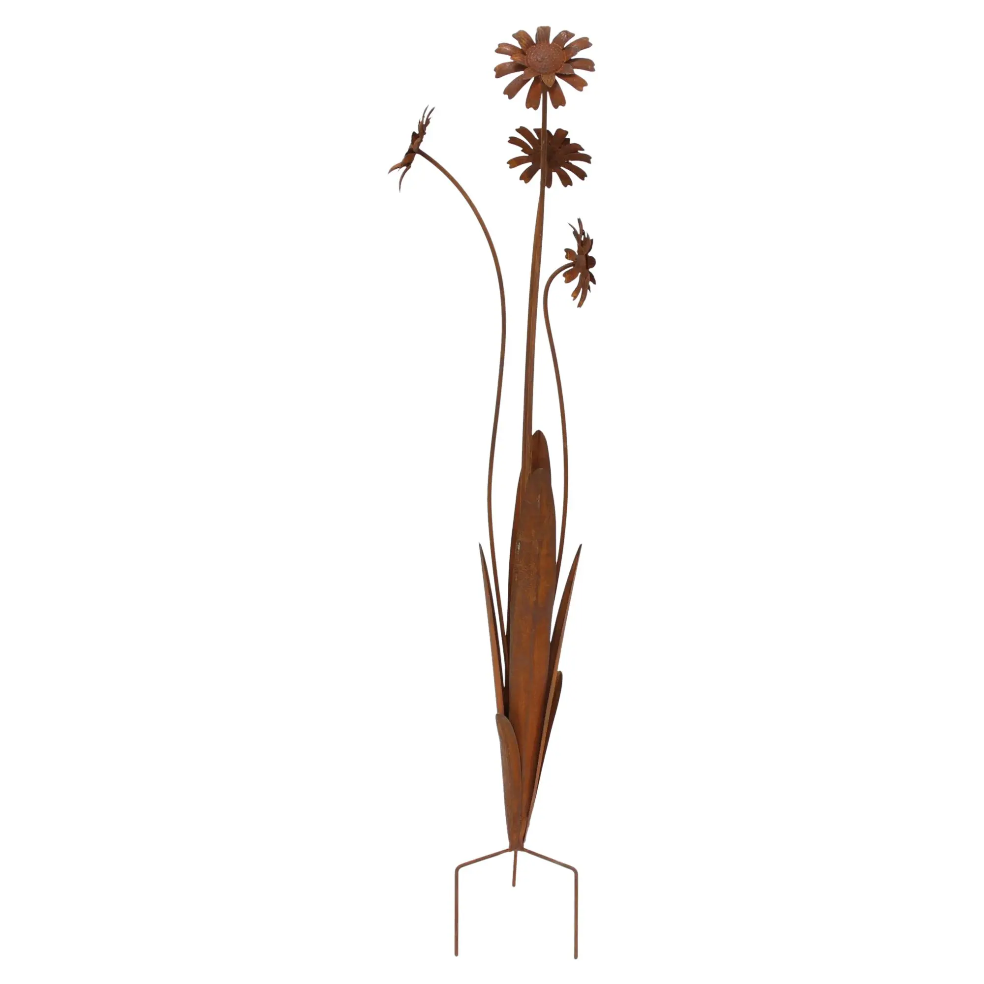 Acheter Pic de jardin "fleurs rouillées"  dans la boutique en ligne de Frank Flechtwaren pour Décoration rouille pour votre jardin
