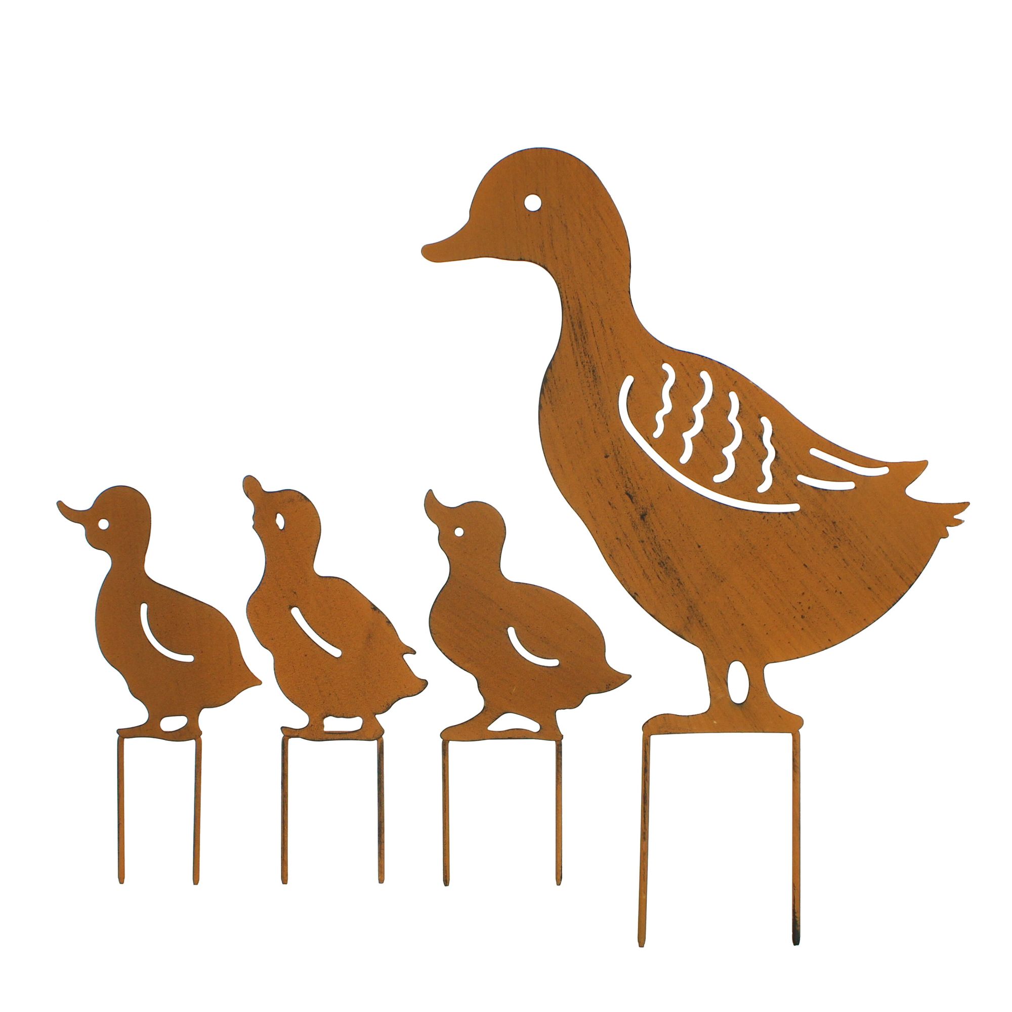 Acheter Lot de 4 pics "famille de canards"  dans la boutique en ligne de Frank Flechtwaren pour Pâques