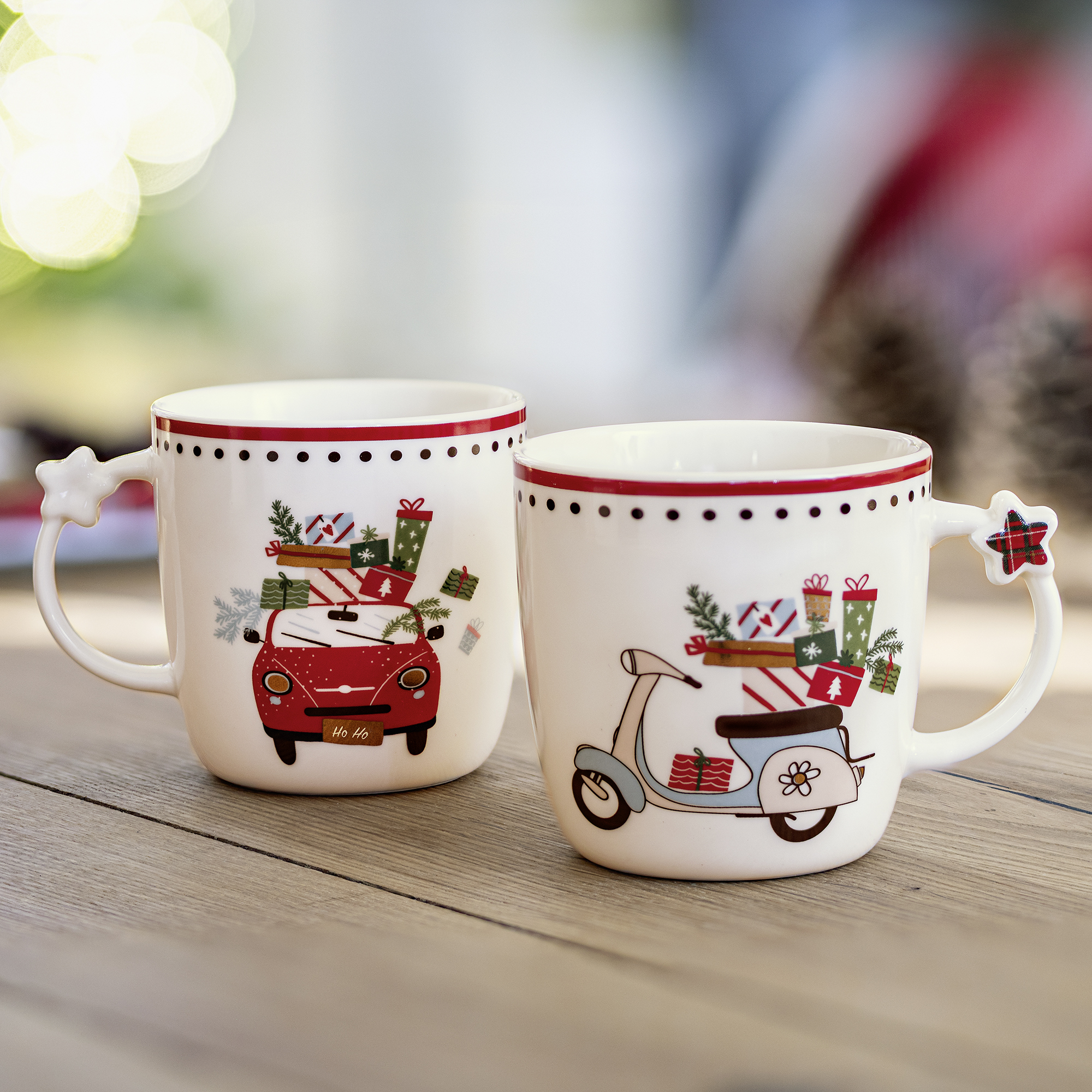 Acheter Lot de 2 tasses "tournée de Noël"  dans la boutique en ligne de Frank Flechtwaren