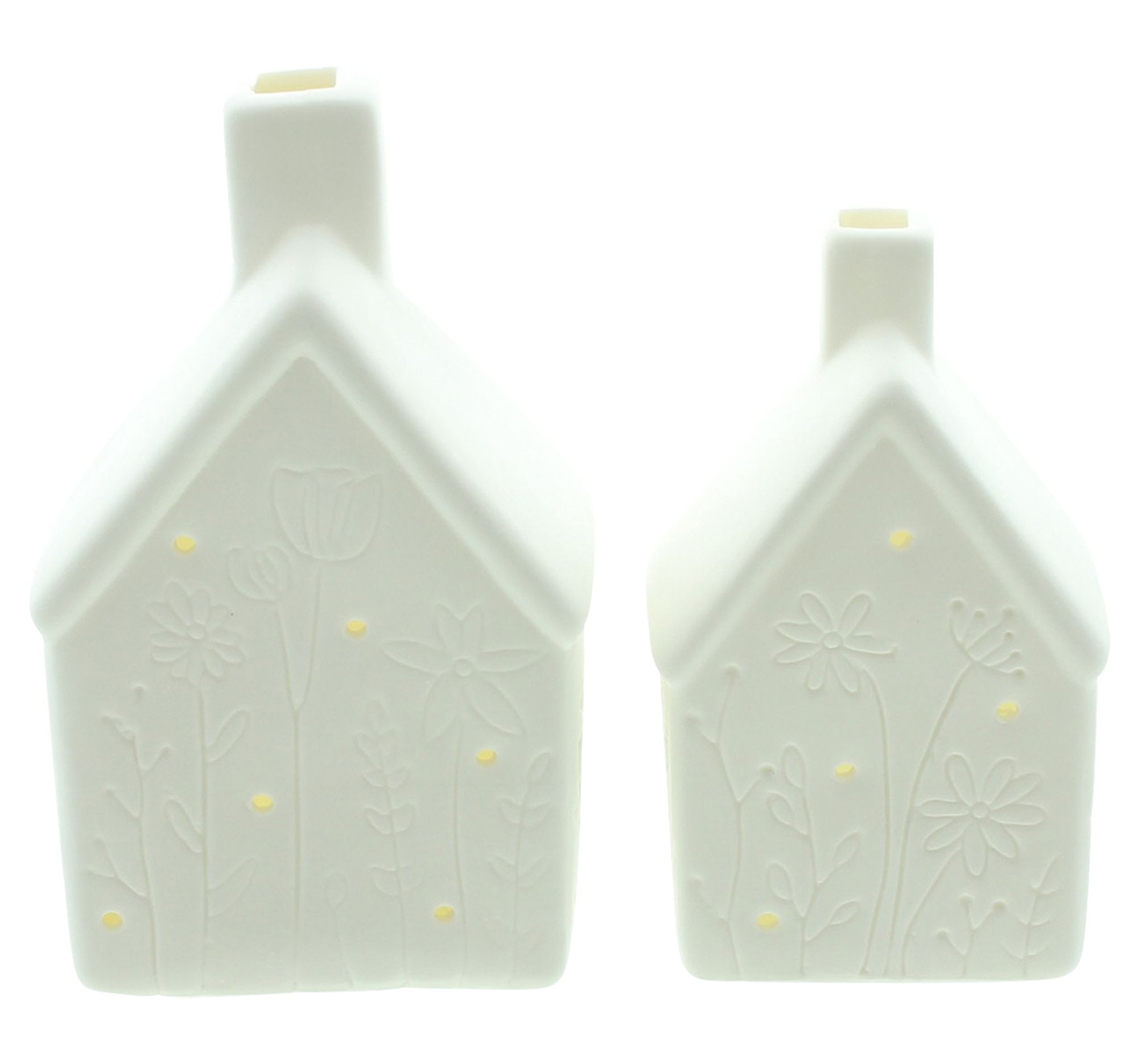 Acheter Lot de 2 maisons LED "prairie fleurie"  dans la boutique en ligne de Frank Flechtwaren pour Décorations de table LED