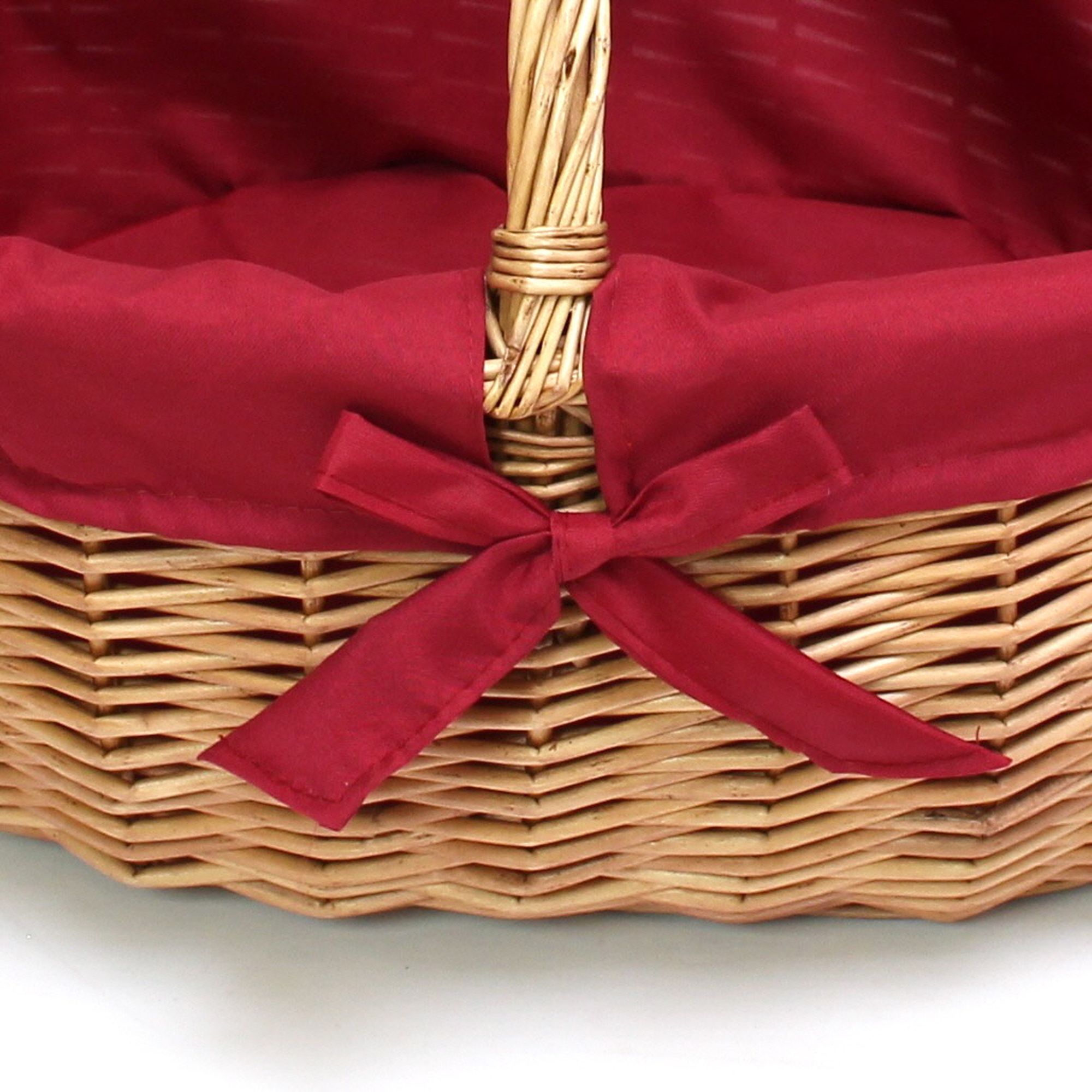 Acheter Panier à courses "noeud rouge"  dans la boutique en ligne de Frank Flechtwaren pour Paniers à provisions