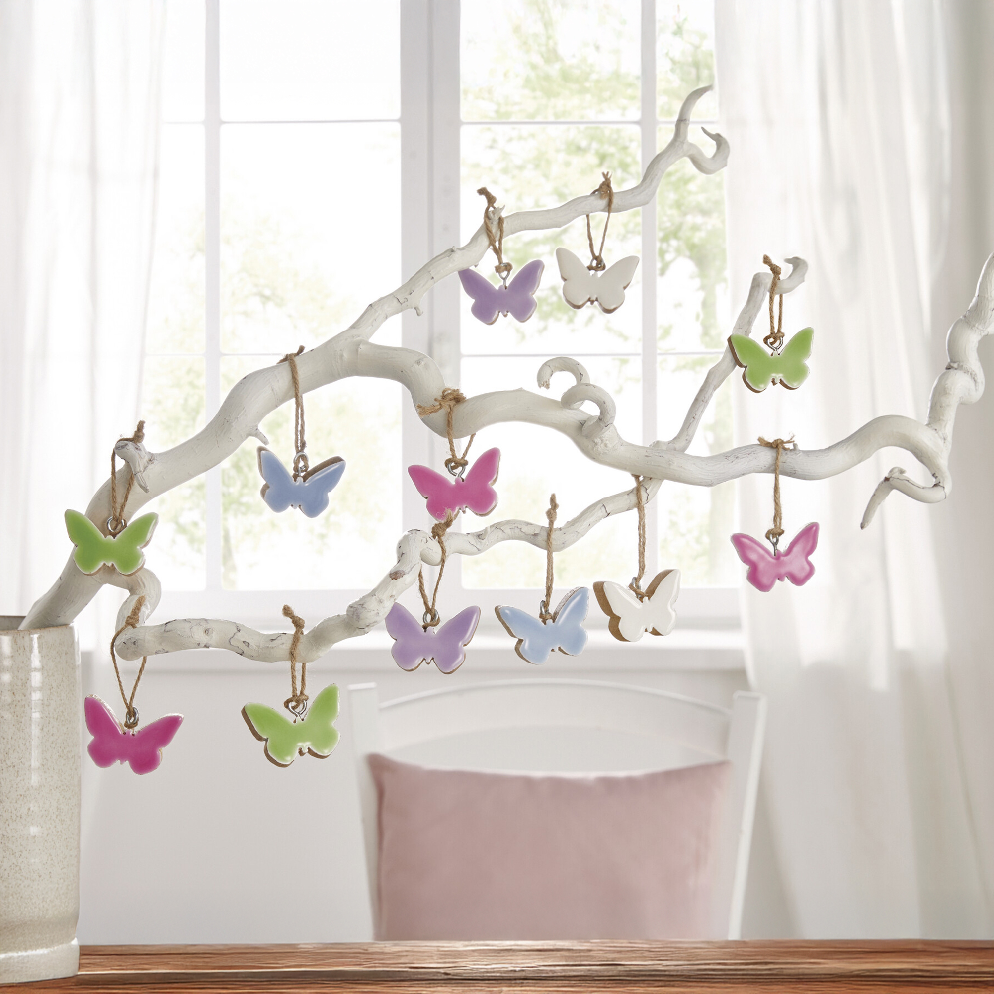 Acheter Lot de 12 suspensions "papillon"  dans la boutique en ligne de Frank Flechtwaren