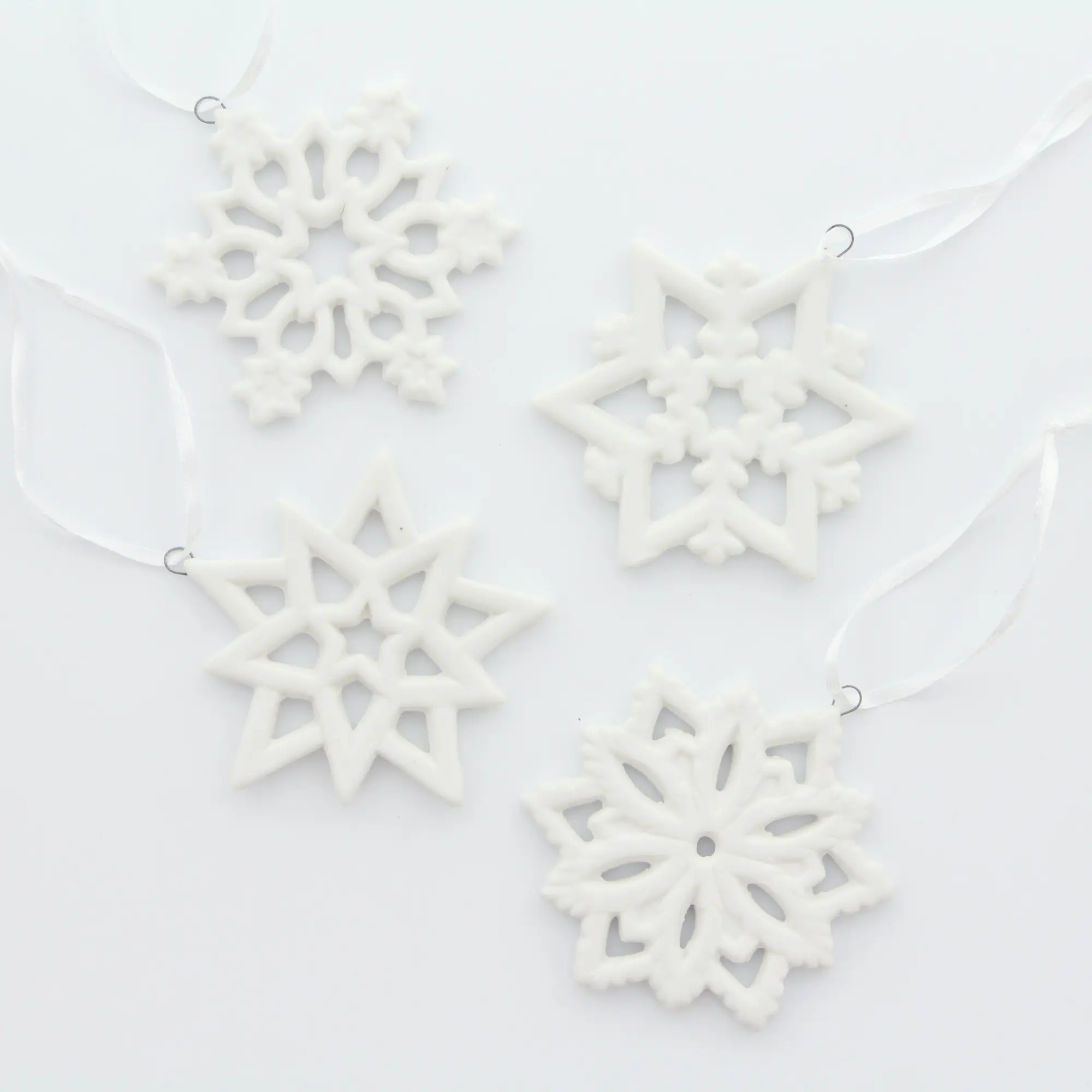 Acheter Lot de 4 suspensions "cristaux de neige" dans la boutique en ligne de Frank Flechtwaren pour Décorations pour sapins de Noël Acheter Lot de 4 suspensions "cristaux de neige" dans la boutique en ligne de Frank Flechtwaren pour Décorations pour sapins de Noël