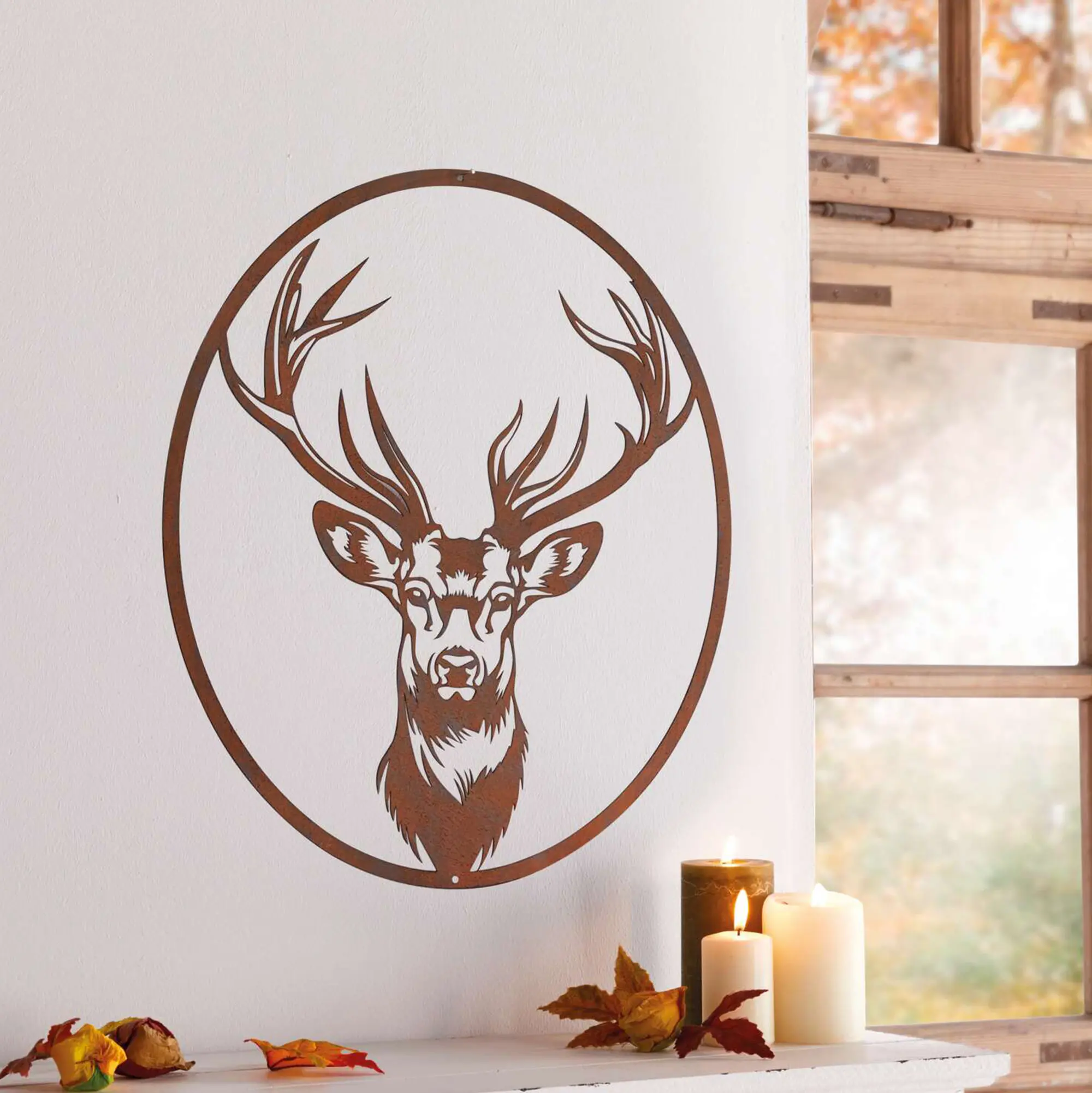 Acheter Décoration murale "cerf"  dans la boutique en ligne de Frank Flechtwaren