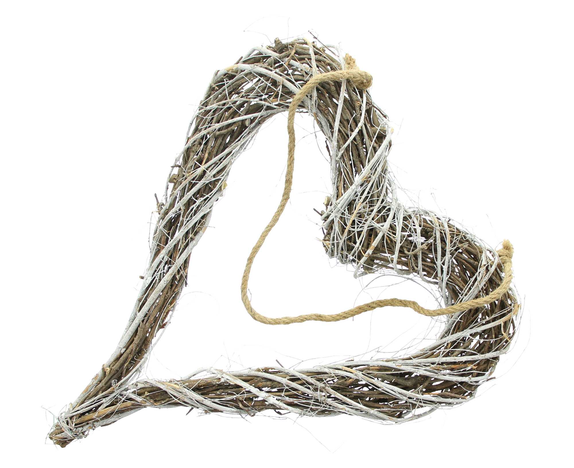 Acheter Suspension coeur "brindilles blanches"  dans la boutique en ligne de Frank Flechtwaren pour Pâques