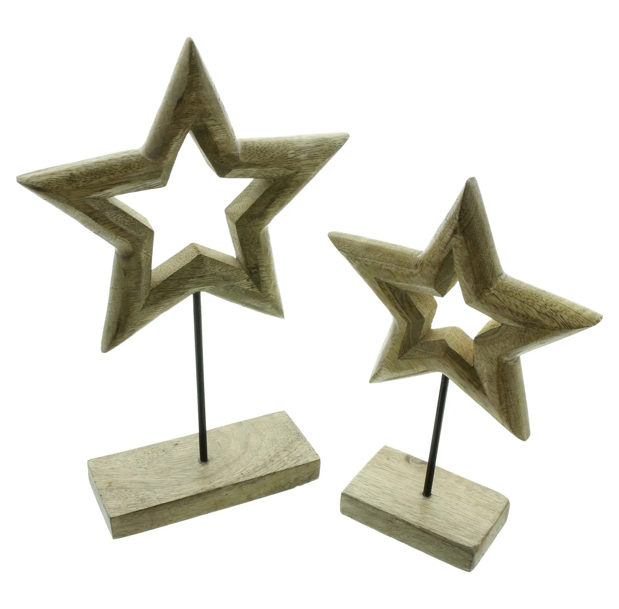 Acheter Lot de 2 décorations de Noël "étoile"  dans la boutique en ligne de Frank Flechtwaren pour Étoiles