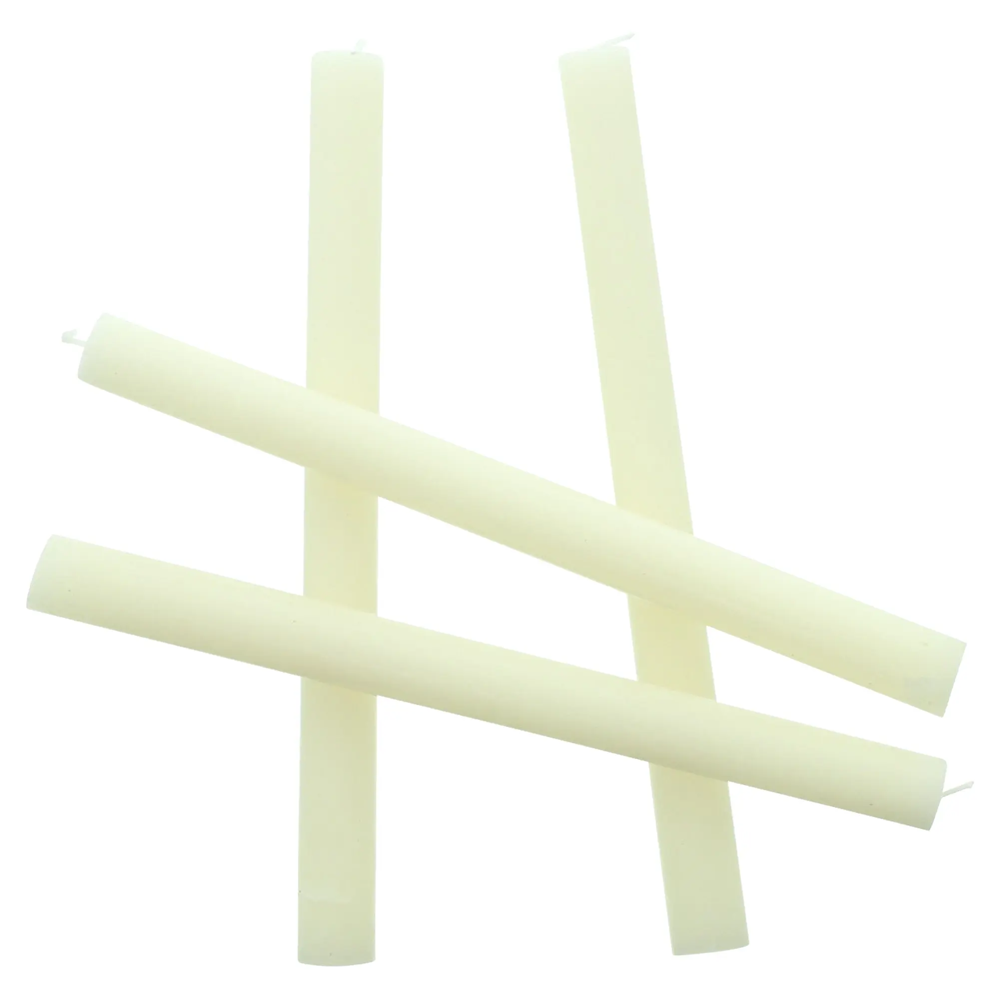 Acheter Lot de 4 bougies tiges "Ivory"  dans la boutique en ligne de Frank Flechtwaren pour Bougies &amp; LEDs