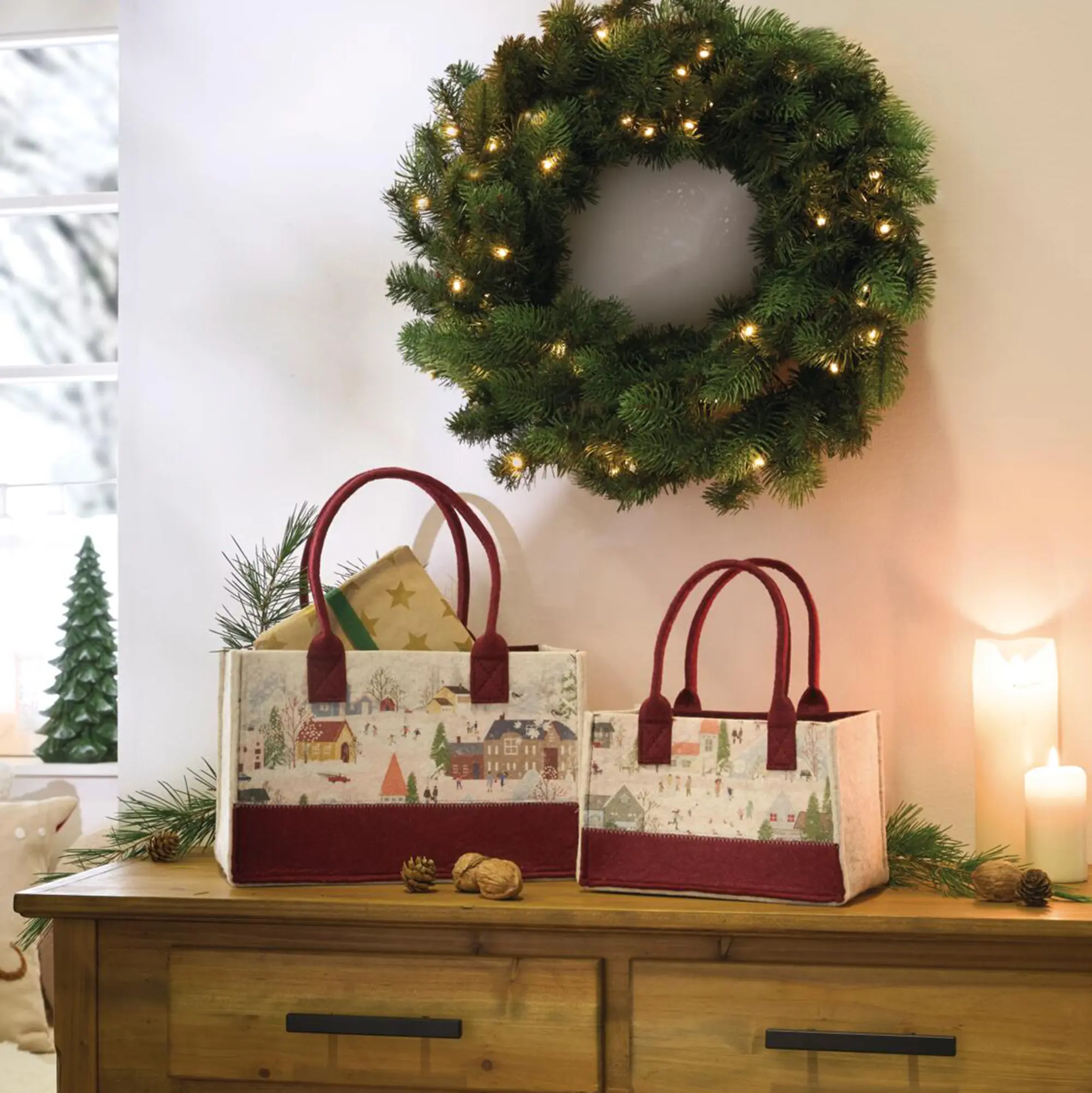 Acheter Sac « Winter Wonderland », lot de 2 dans la boutique en ligne de Frank Flechtwaren pour Sacs et pochettes cadeaux