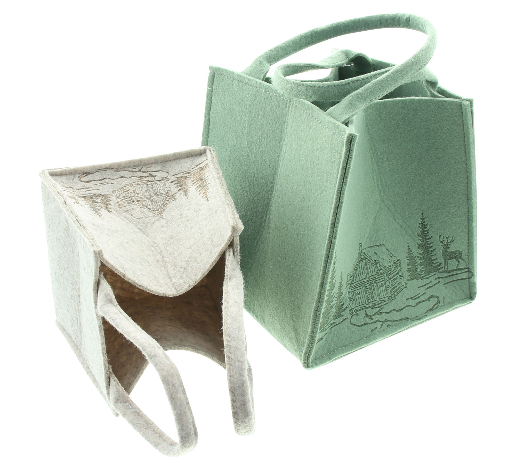 Acheter Lot de 2 sacs "forêt d'hiver"  dans la boutique en ligne de Frank Flechtwaren pour Noël