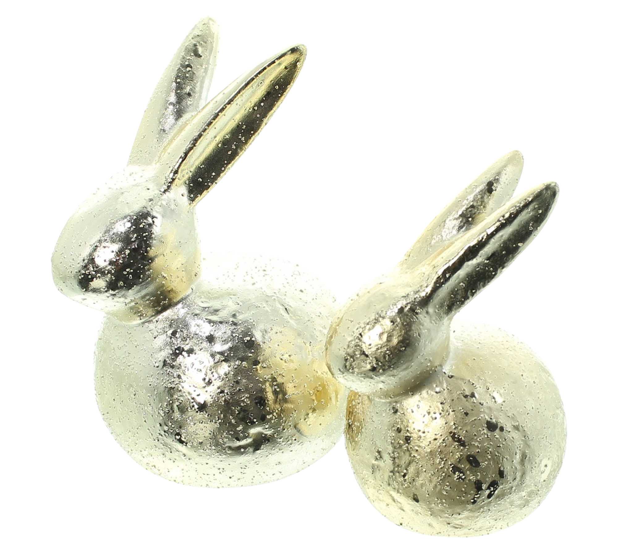 Acheter Lot de 2 lapins "doré"  dans la boutique en ligne de Frank Flechtwaren pour Lapin &amp; co