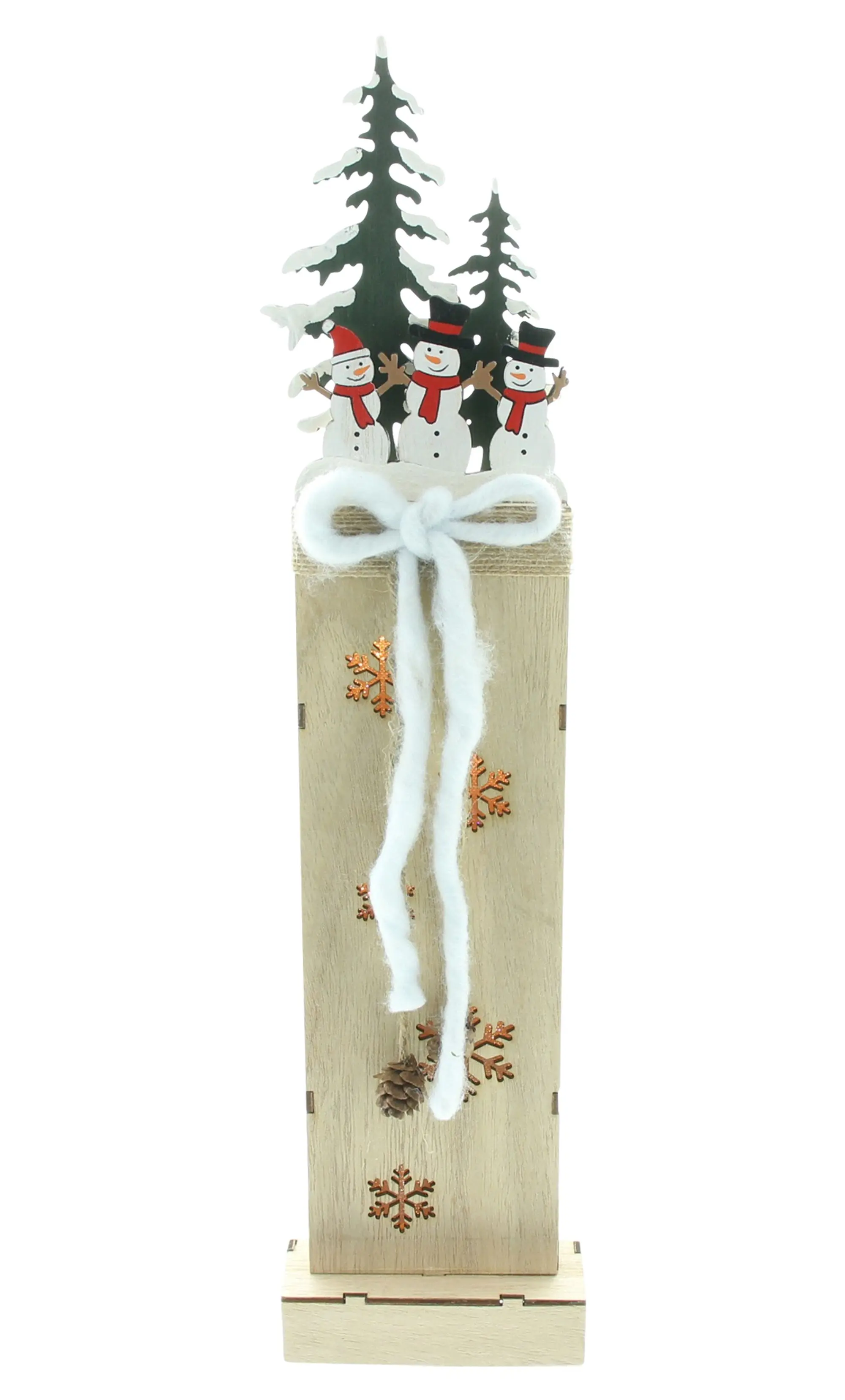Acheter Colonne LED "Bonhommes de neige dans la forêt"  dans la boutique en ligne de Frank Flechtwaren pour Décoration de table LED