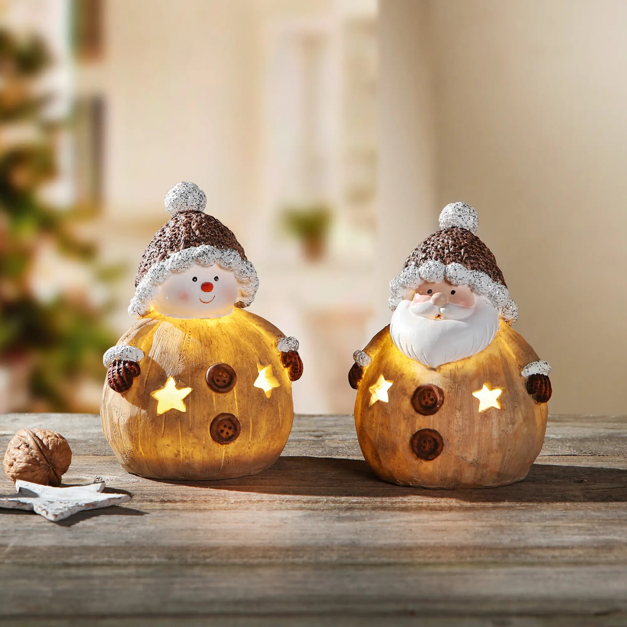 Acheter Lot de 2 figurines LED "copains d'hiver"  dans la boutique en ligne de Frank Flechtwaren Acheter Lot de 2 figurines LED "copains d'hiver"  dans la boutique en ligne de Frank Flechtwaren