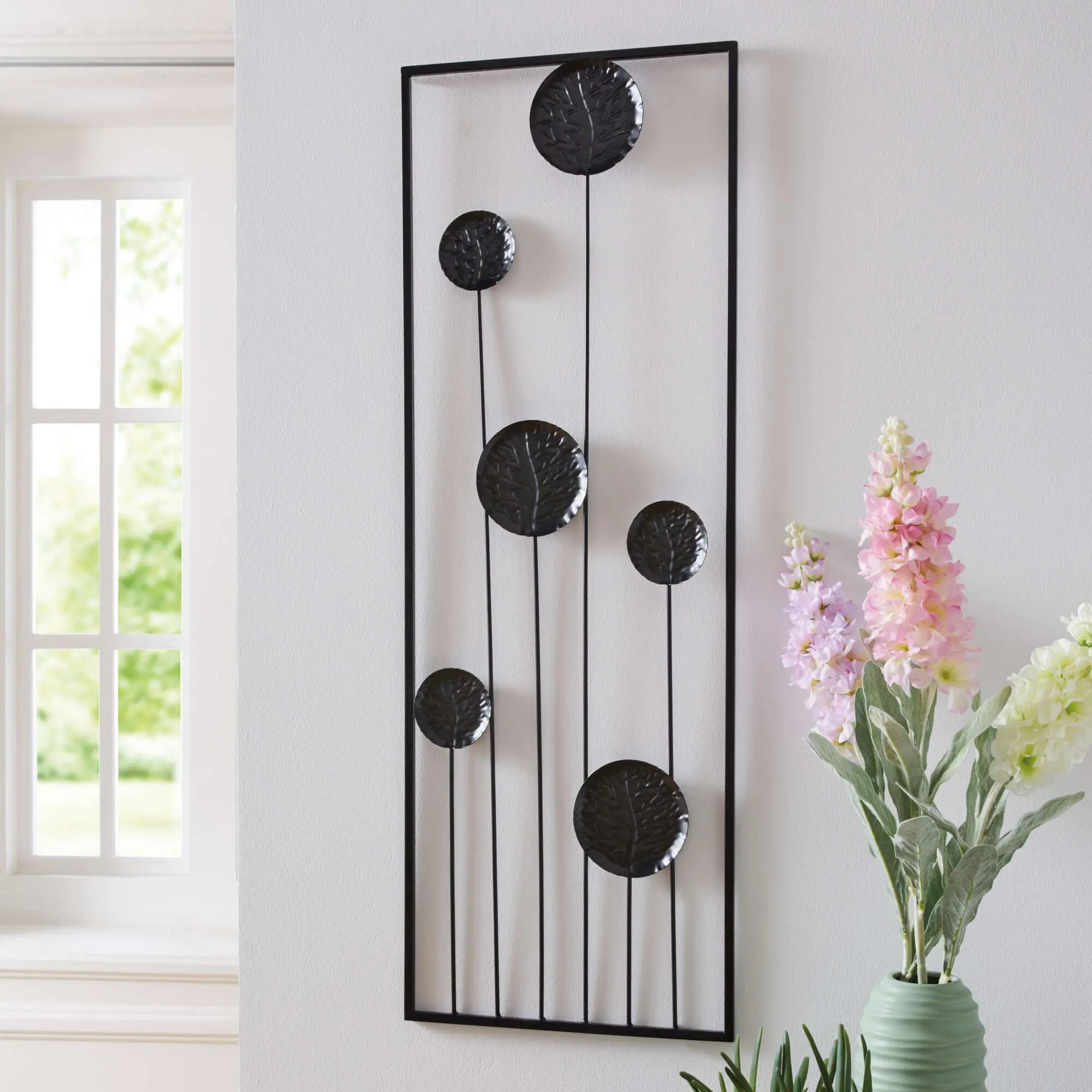 Acheter Décoration murale "Black Flowers"  dans la boutique en ligne de Frank Flechtwaren