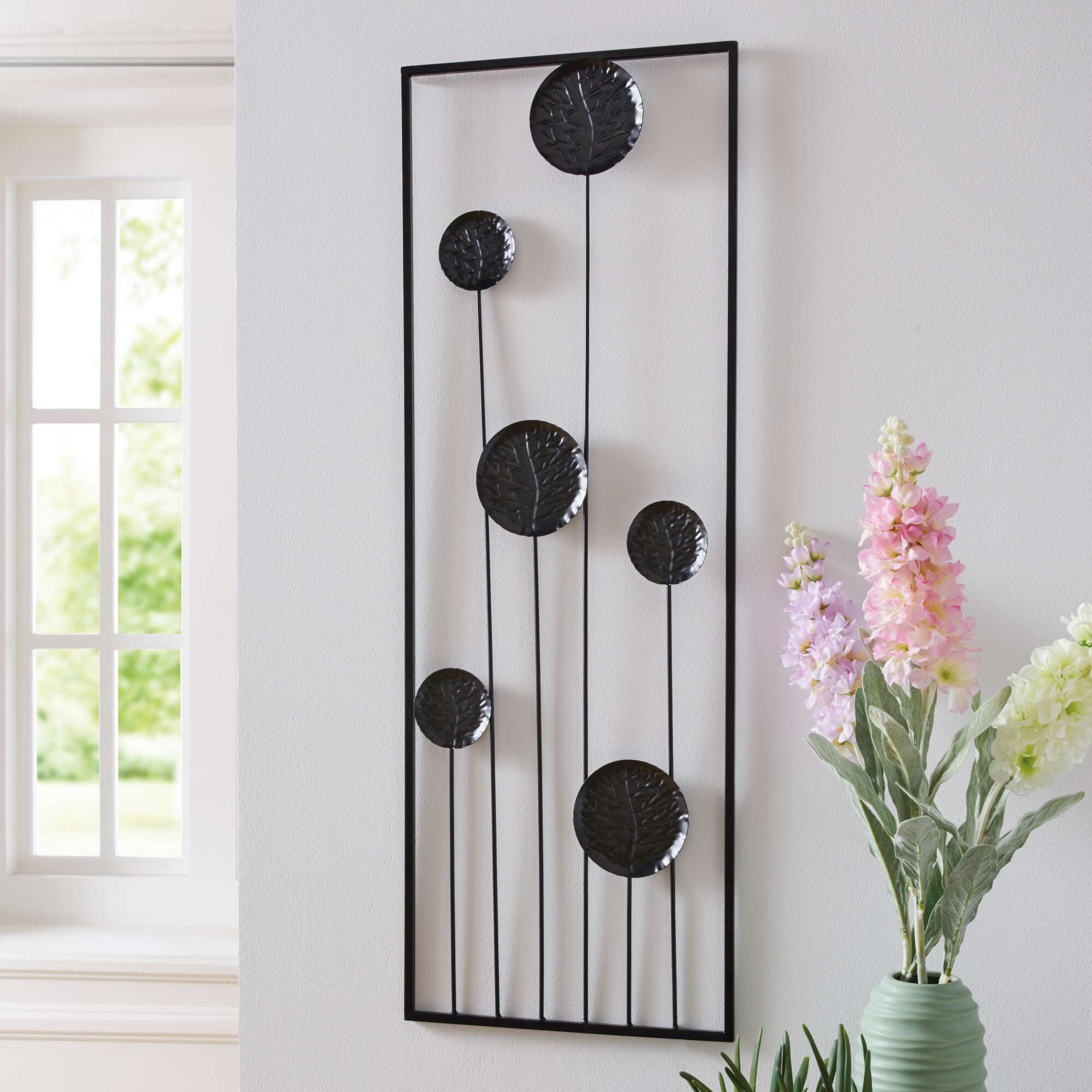 Acheter Décoration murale "Black Flowers"  dans la boutique en ligne de Frank Flechtwaren