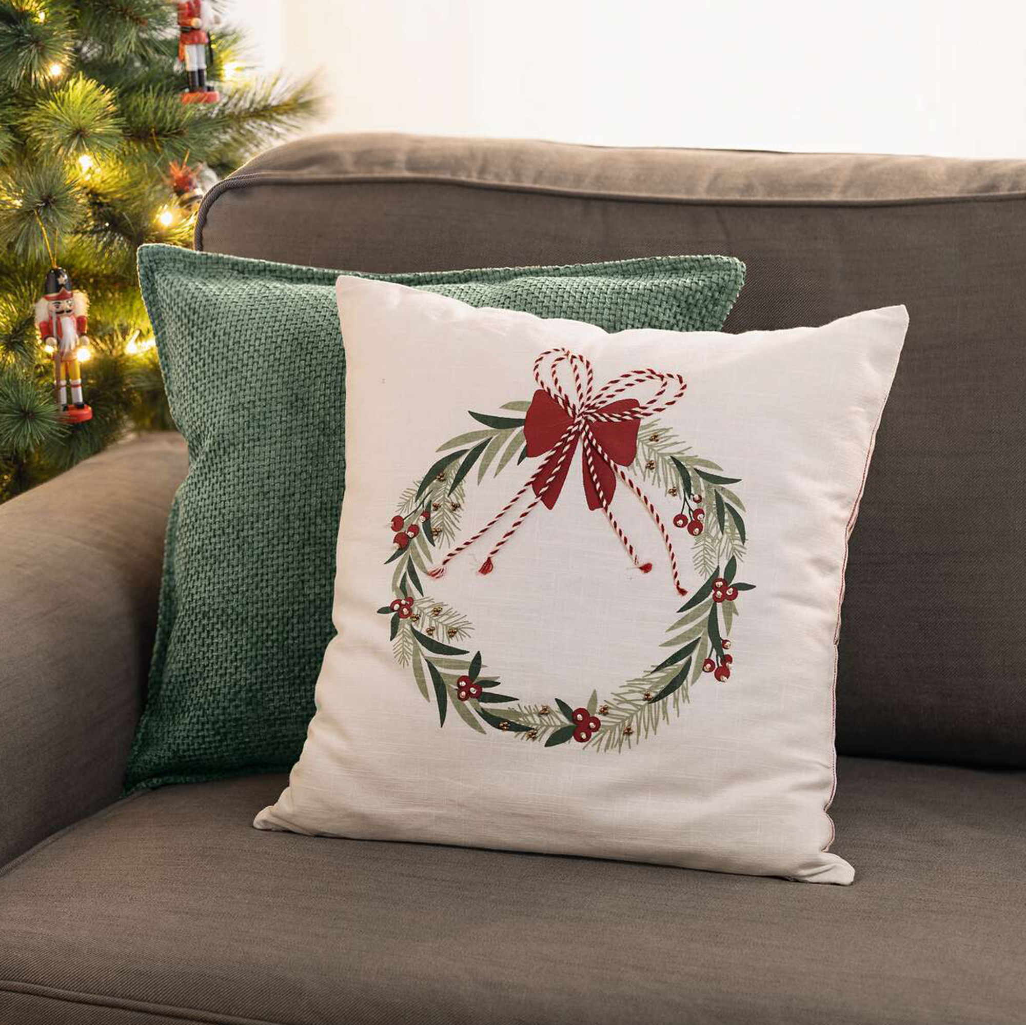 Acheter Housse de coussin "couronne petit noeud"  dans la boutique en ligne de Frank Flechtwaren