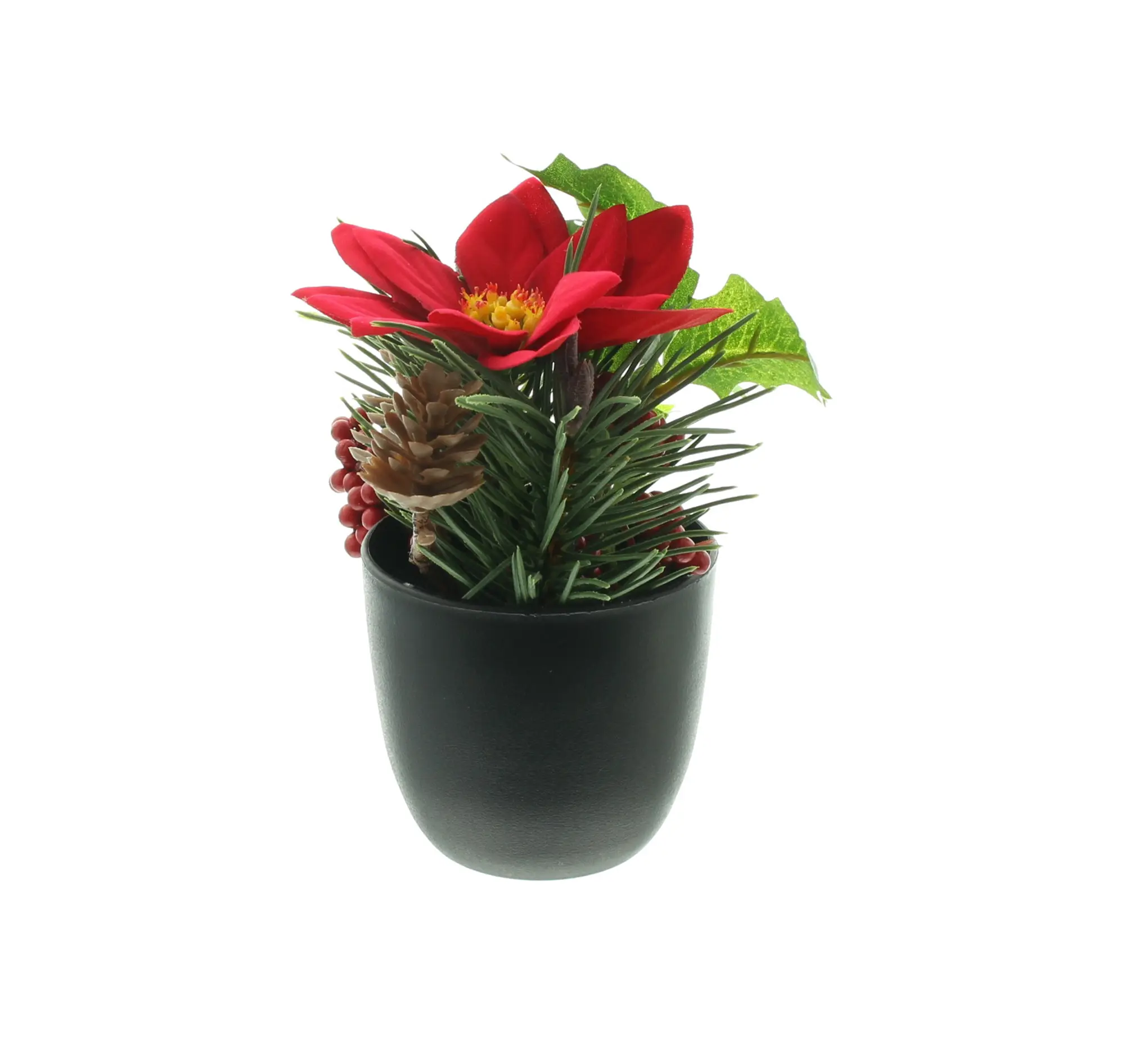 Acheter Composition florale artificielle "Poinsettia"  dans la boutique en ligne de Frank Flechtwaren pour Couronnes et bouquets