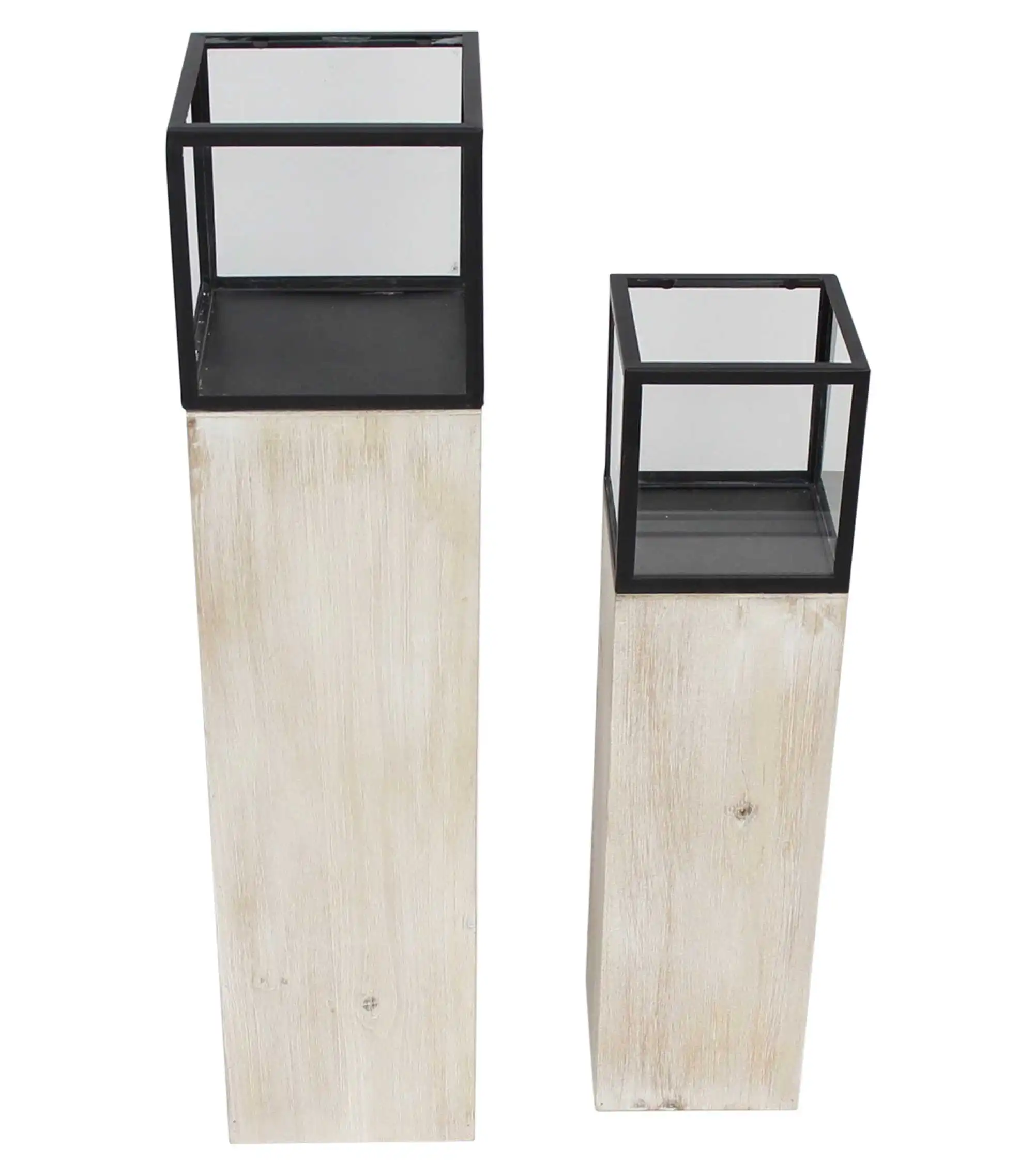 Acheter Lot de 2 colonnes photophores "moderne"  dans la boutique en ligne de Frank Flechtwaren pour Photophores