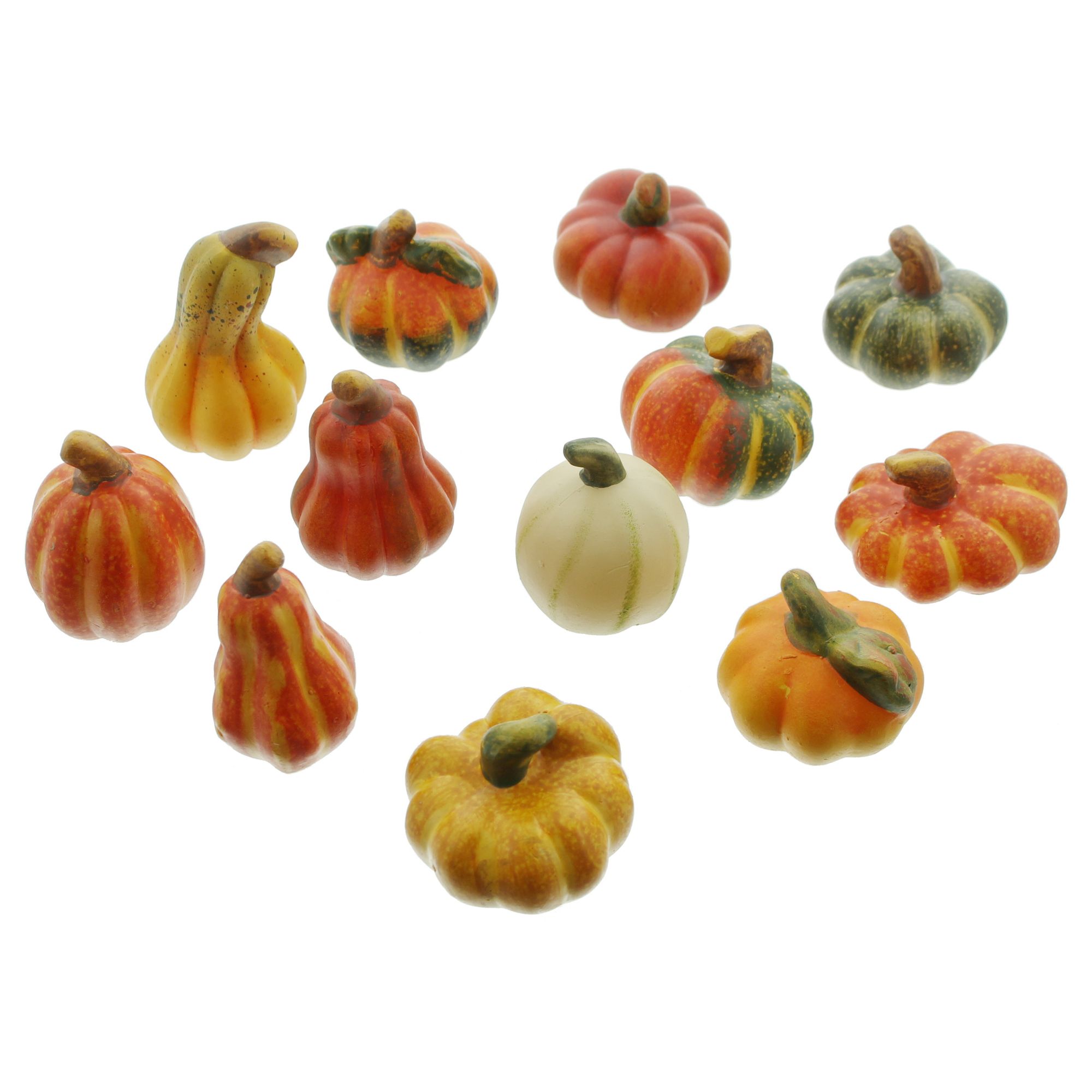 Acheter Lot de 12 citrouilles en terre cuite  dans la boutique en ligne de Frank Flechtwaren pour Automne