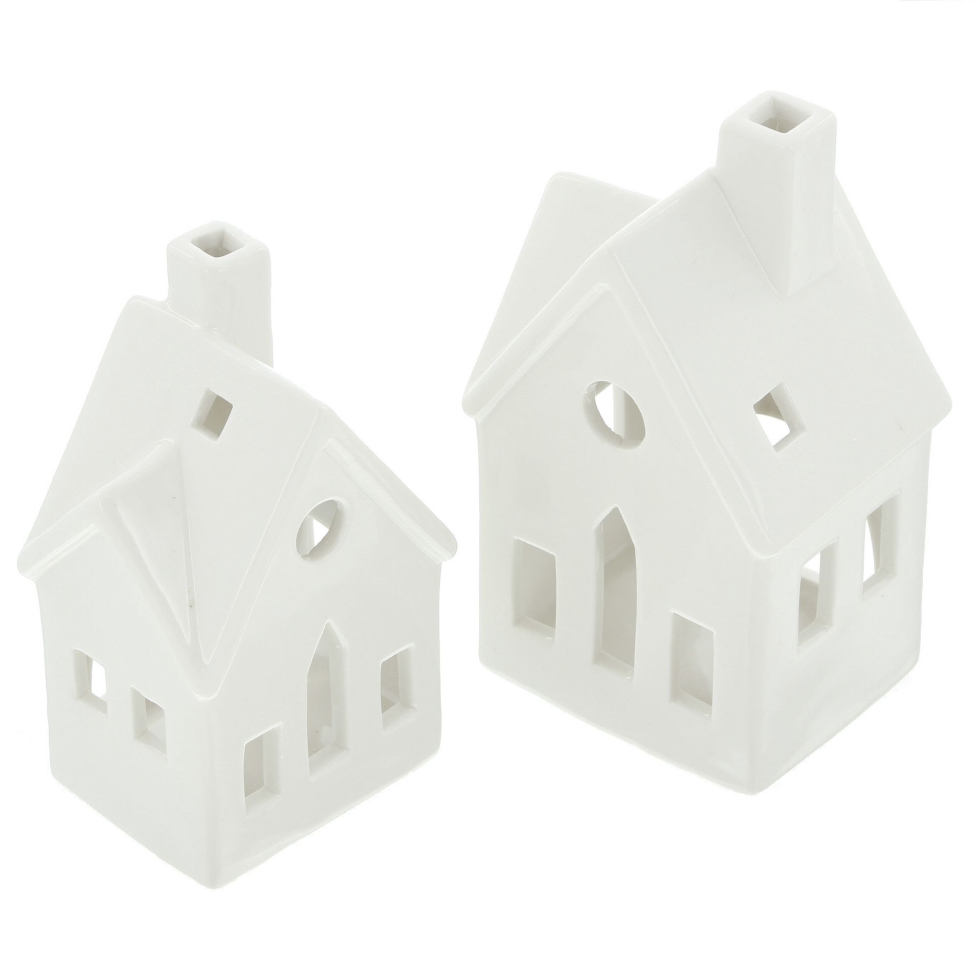 Acheter Lot de 2 bougeoirs "maison d'hiver"  dans la boutique en ligne de Frank Flechtwaren pour Maison, Maisonette &amp; co.