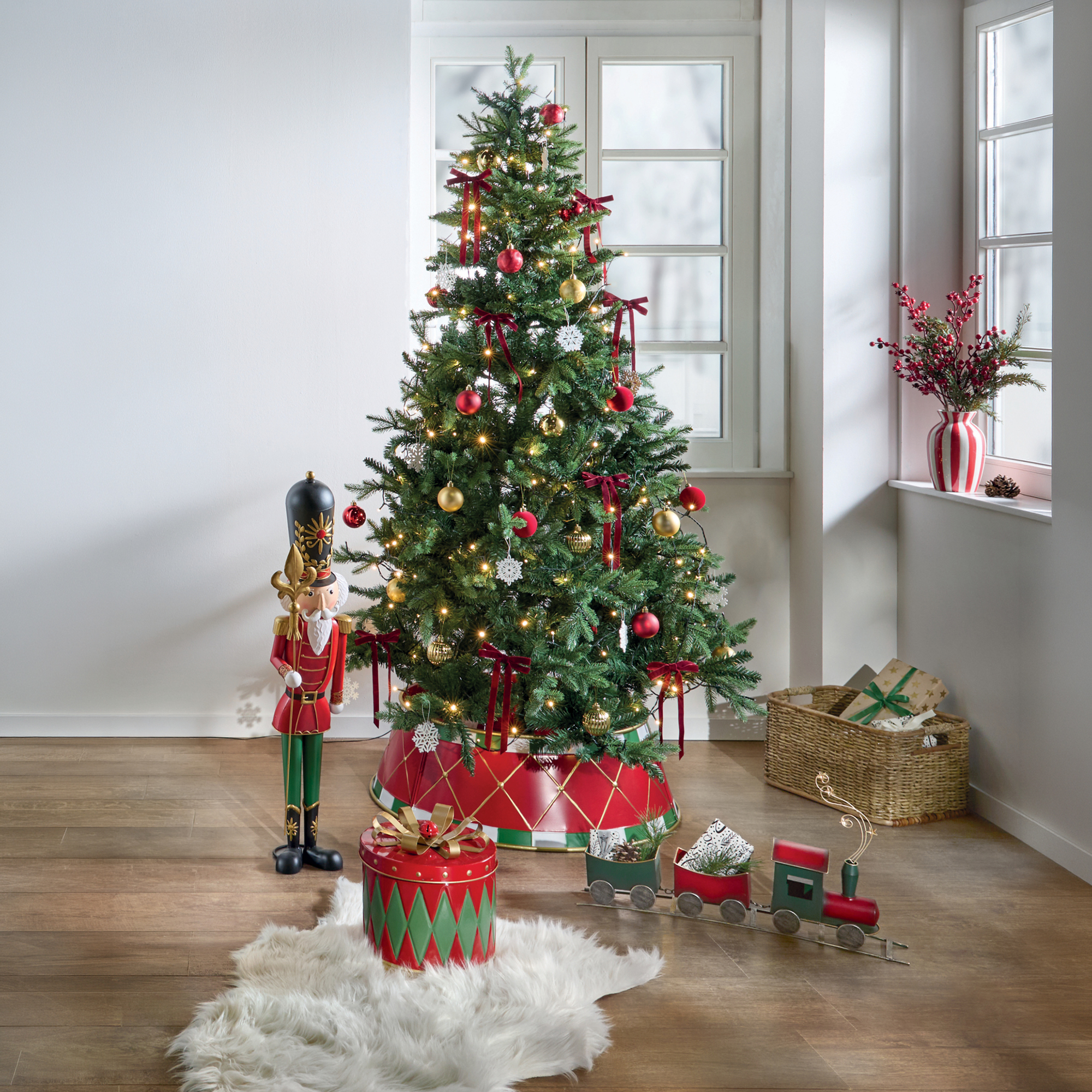 Acheter Fourrure synthétique "naturelle"  dans la boutique en ligne de Frank Flechtwaren pour Chalet de Noël