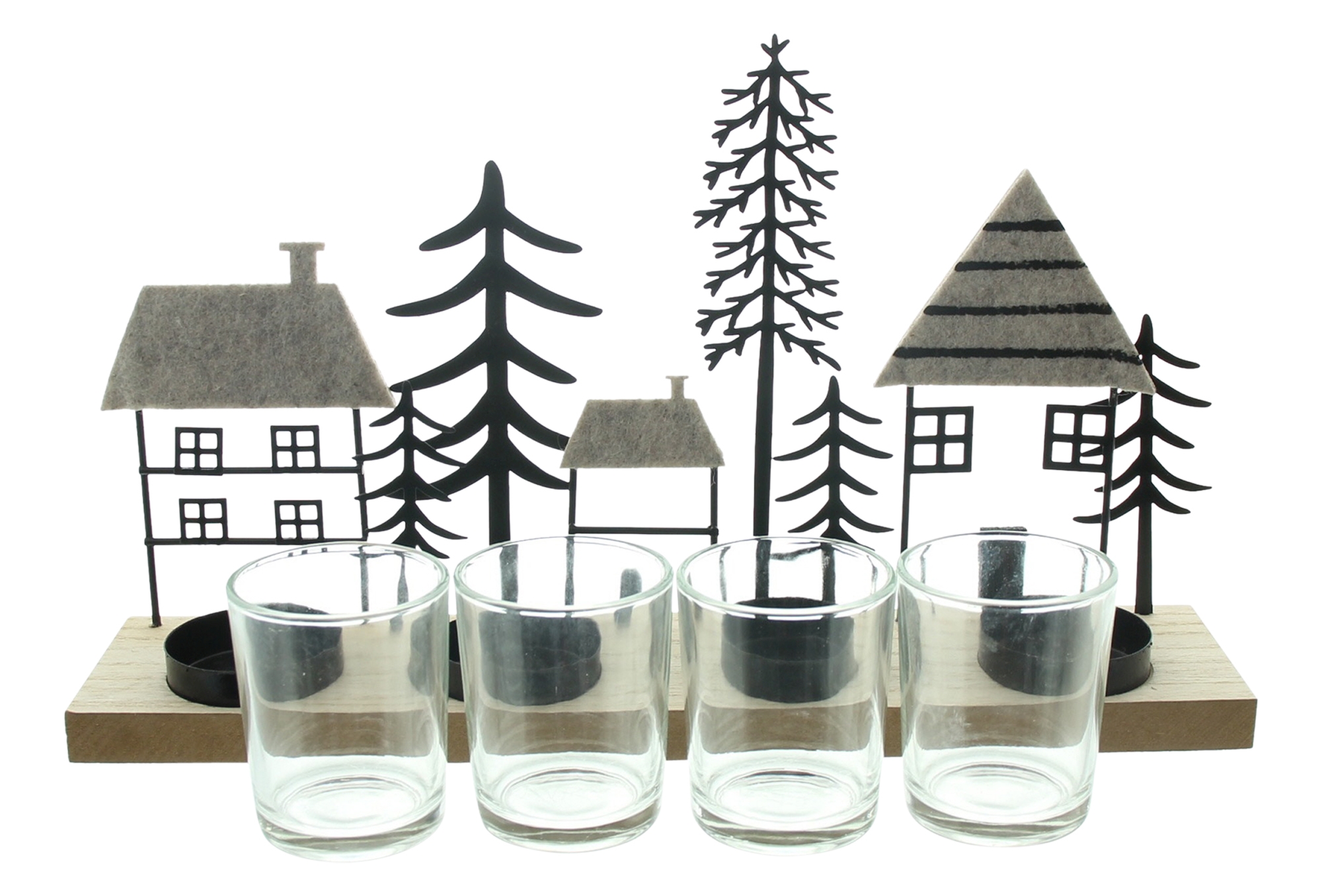 Acheter Board lumignon "sapin &amp; maison"  dans la boutique en ligne de Frank Flechtwaren pour Photophore