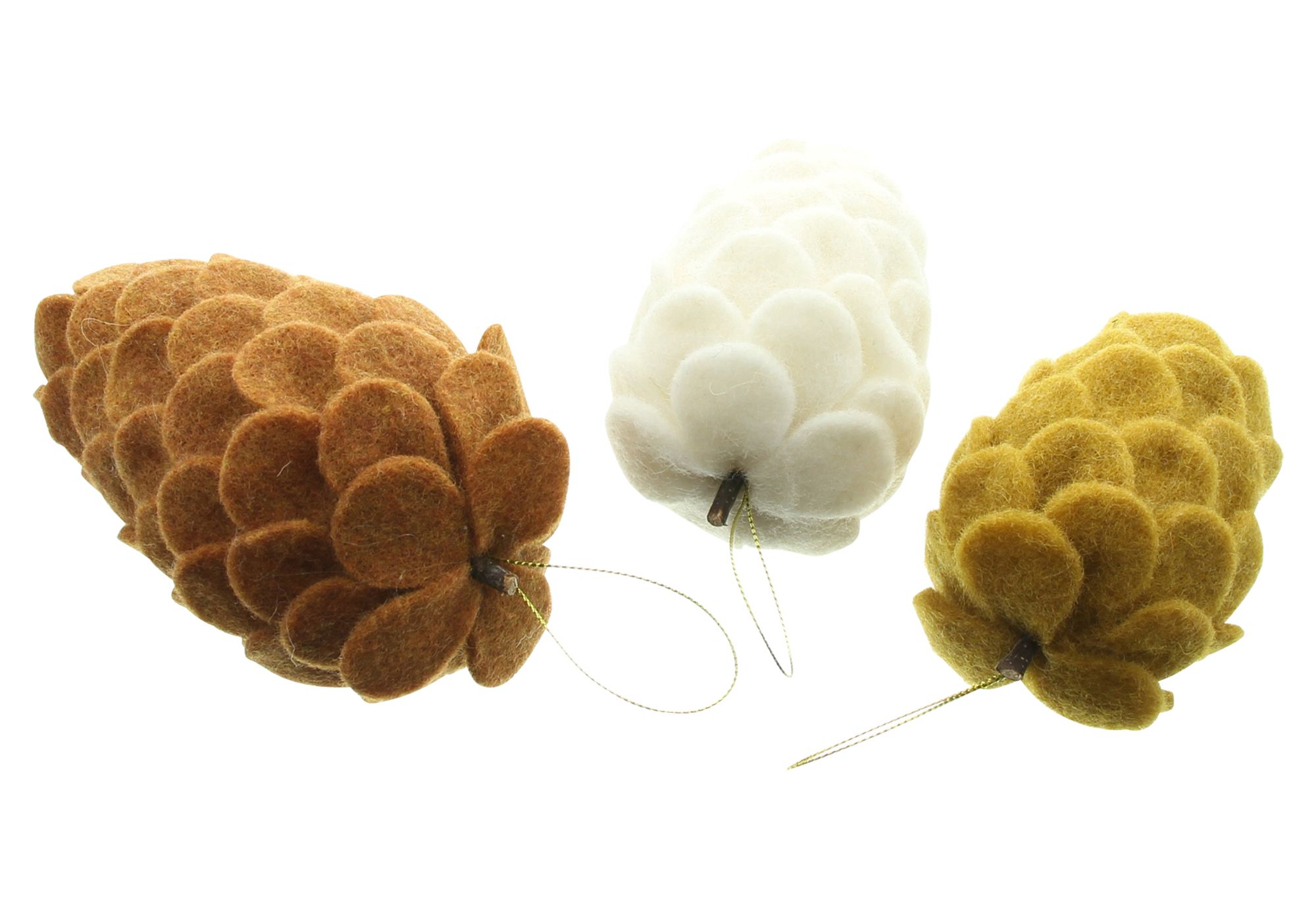 Acheter Lots de 3 suspensions "pomme de pin"  dans la boutique en ligne de Frank Flechtwaren pour Automne